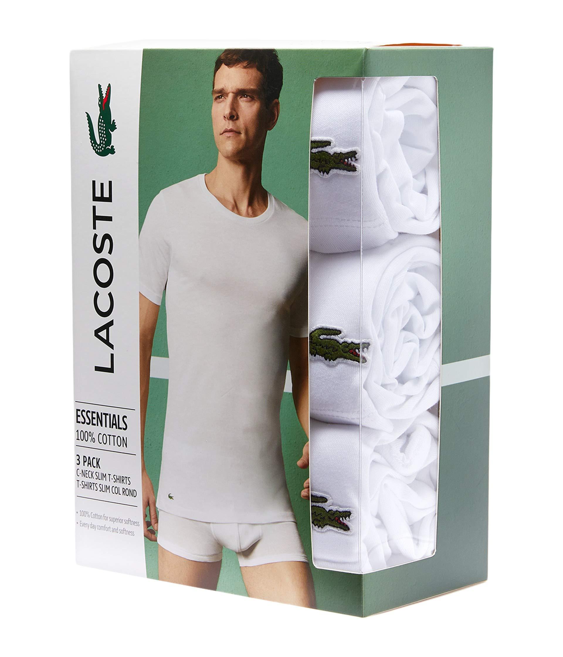 lacoste crew neck t shirt 3 pack