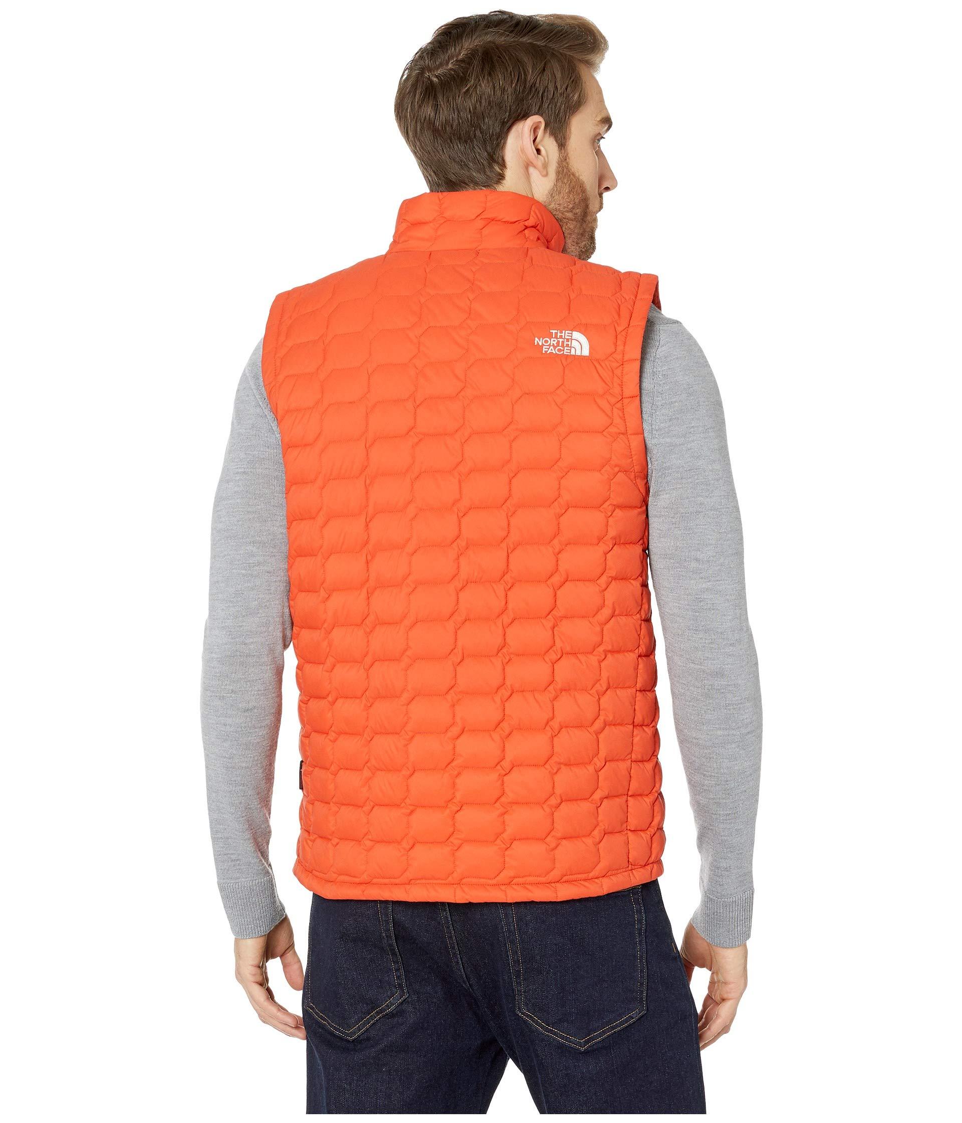 The North Face Thermoball Vest in Orange for Men | Lyst