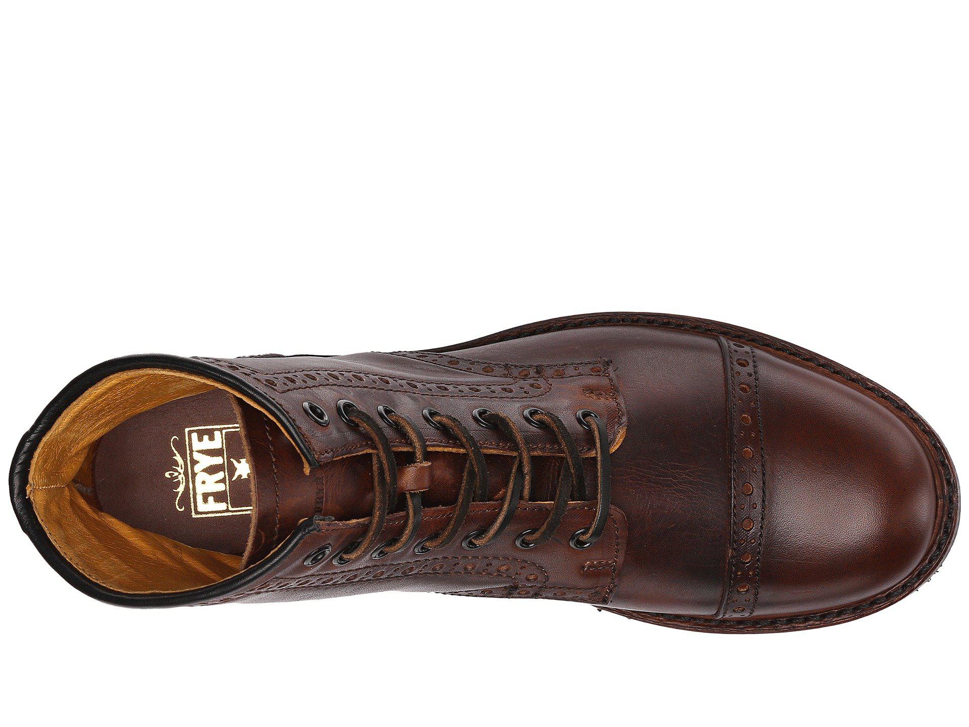 frye logan brogue cap toe