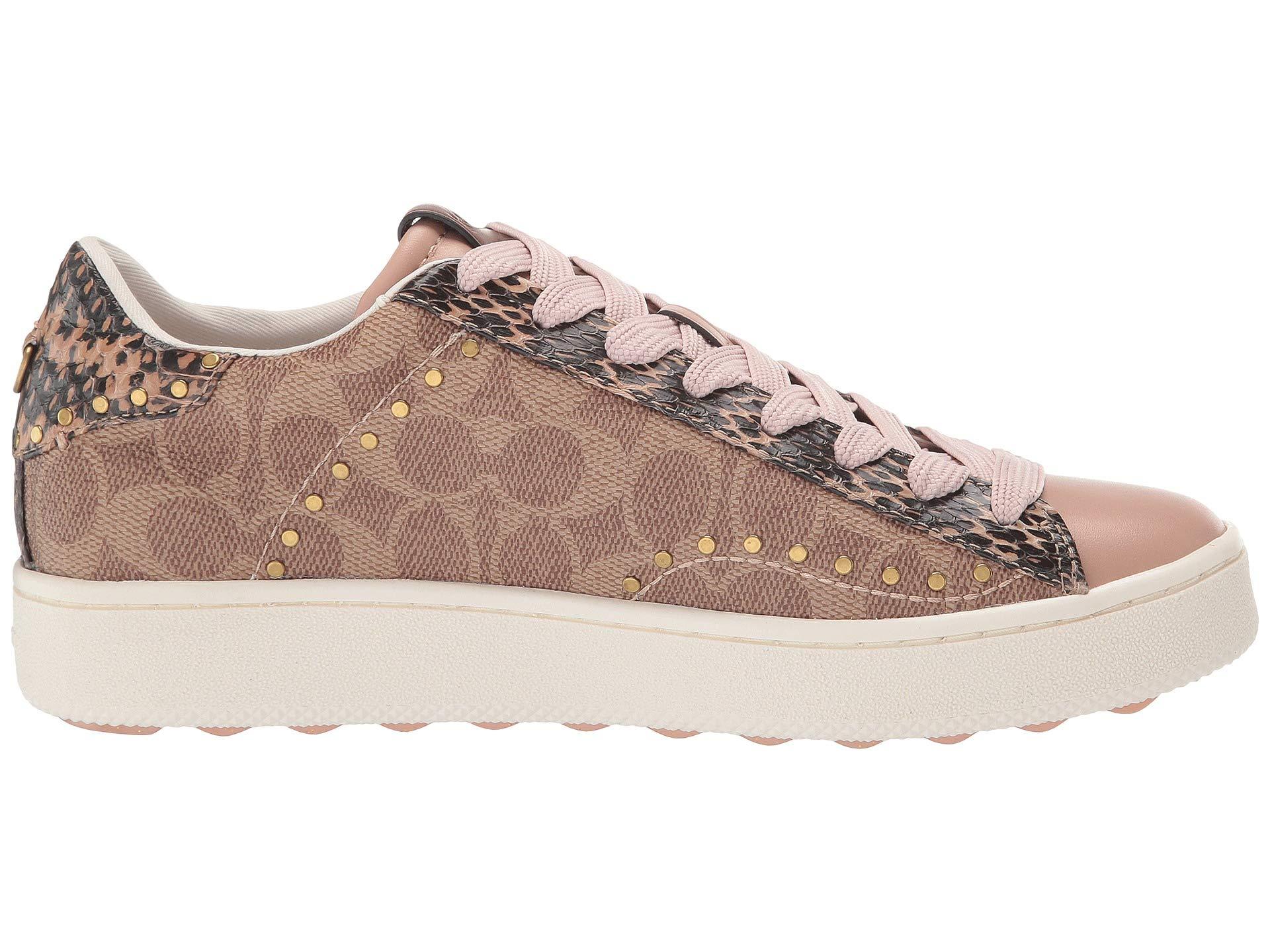 coach c101 low top sneaker pink