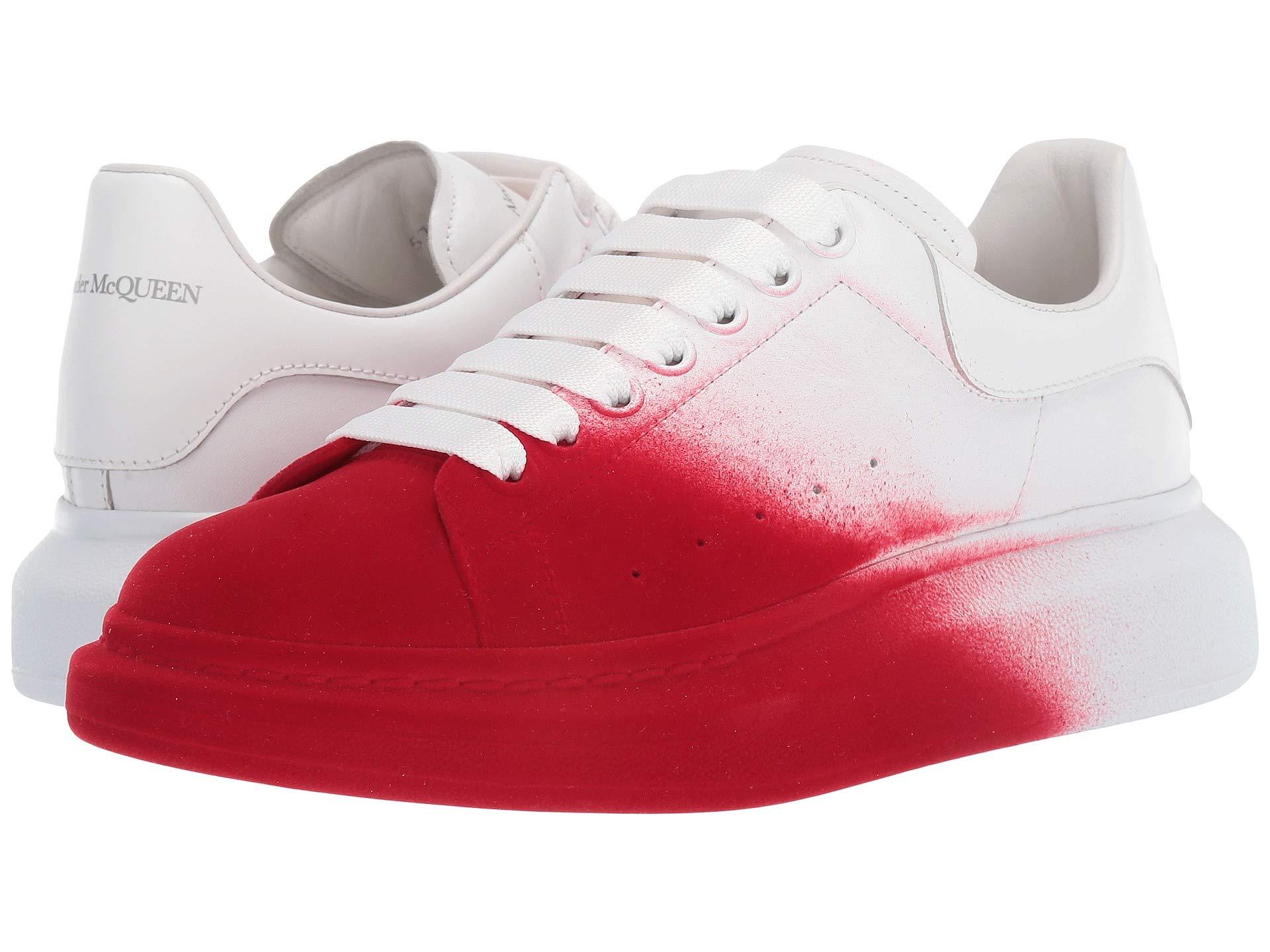 Alexander McQueen Oversized Spray Paint Sneaker in White for Men | Lyst