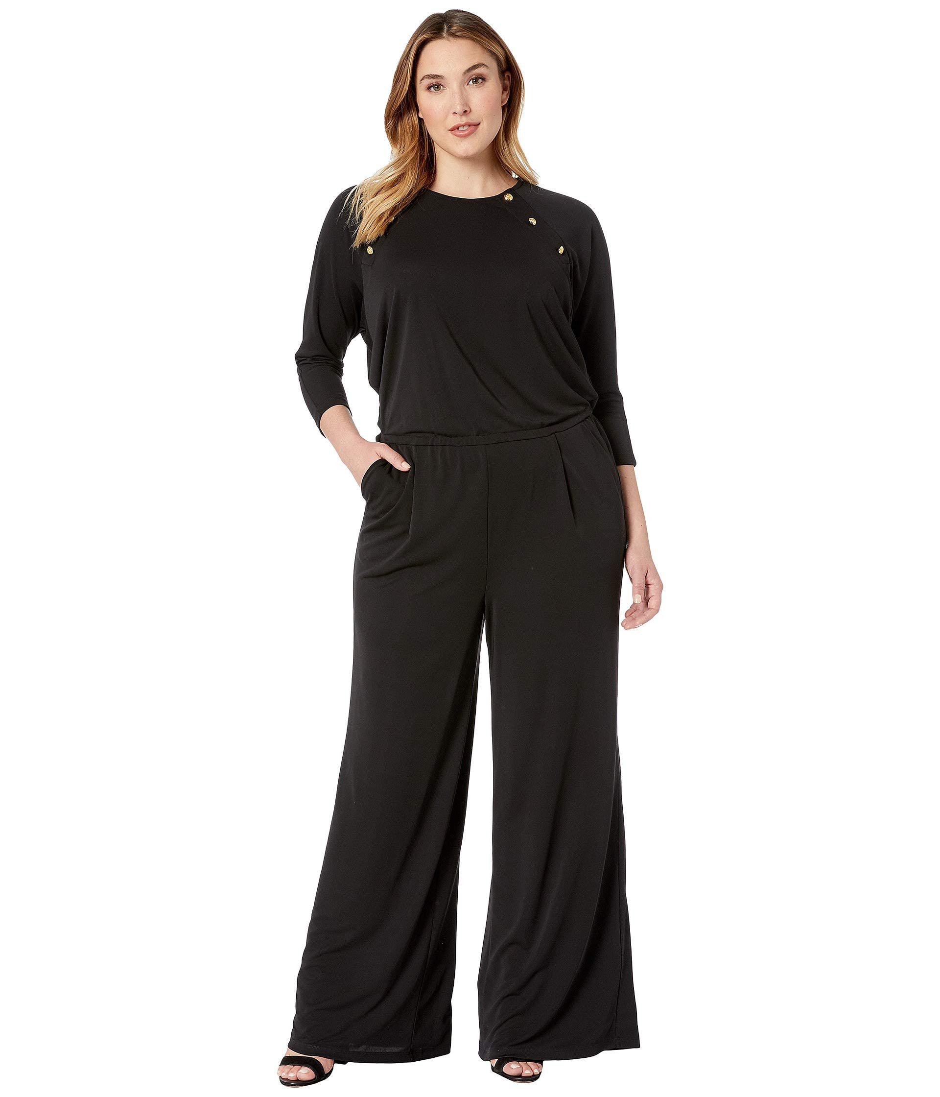 Lauren by Ralph Lauren Synthetic Plus Size Rivet-trim Jersey Jumpsuit ...