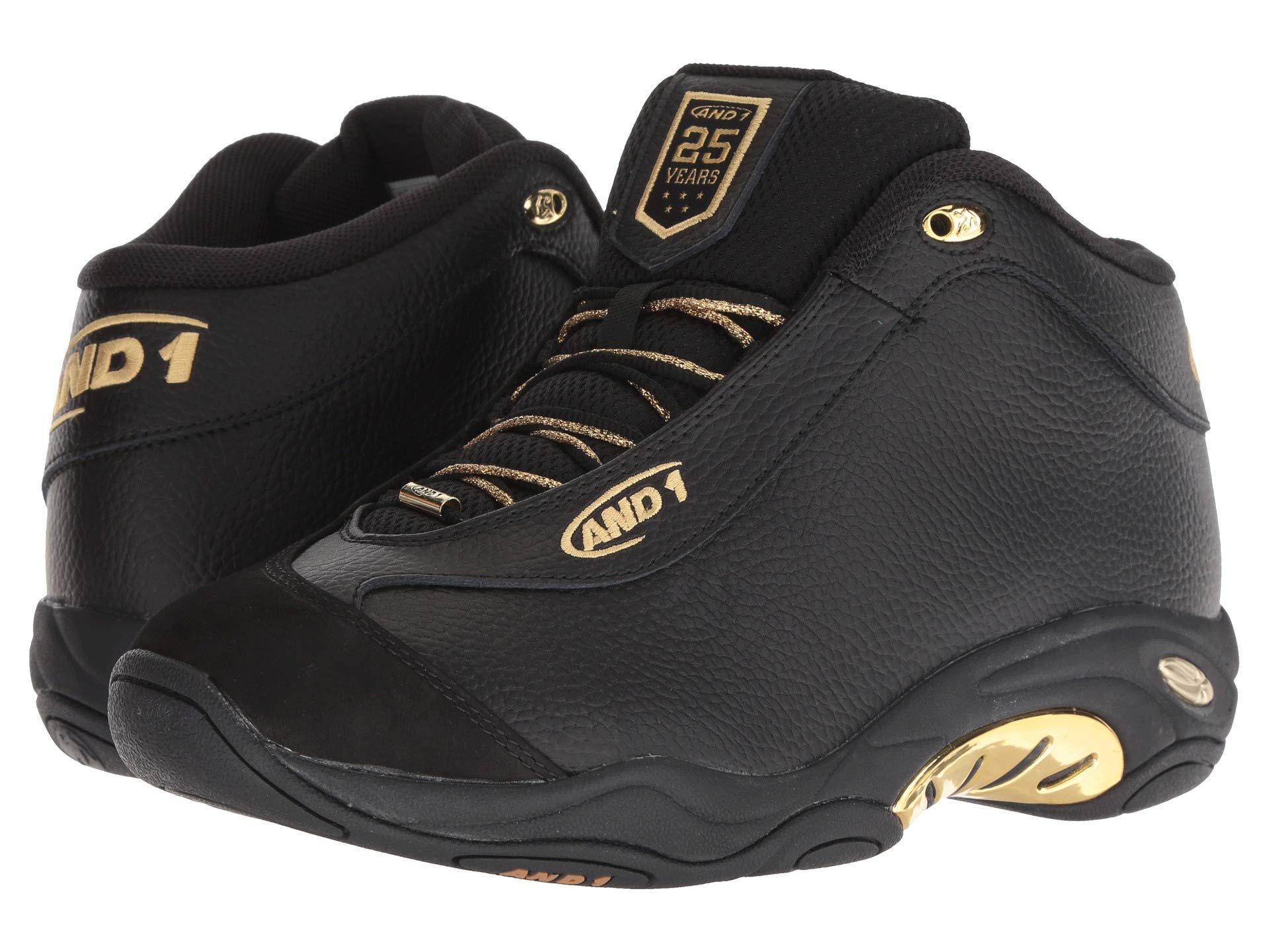 AND1 Leather Tai Chi Lx (black/black/pale Gold) Basketball