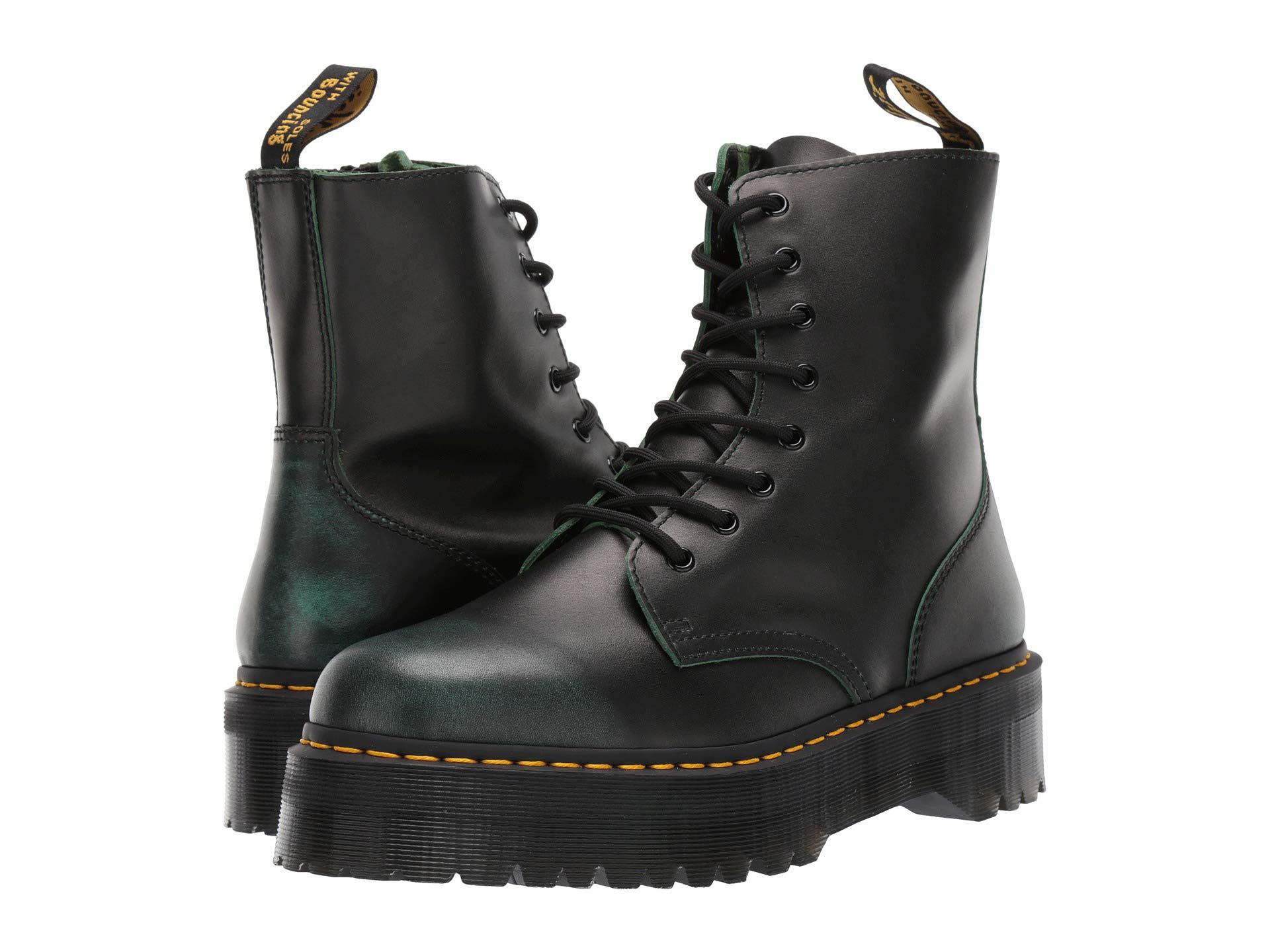 Dr. Martens Leather Jadon Vintage (green Vintage) Boots for Men | Lyst