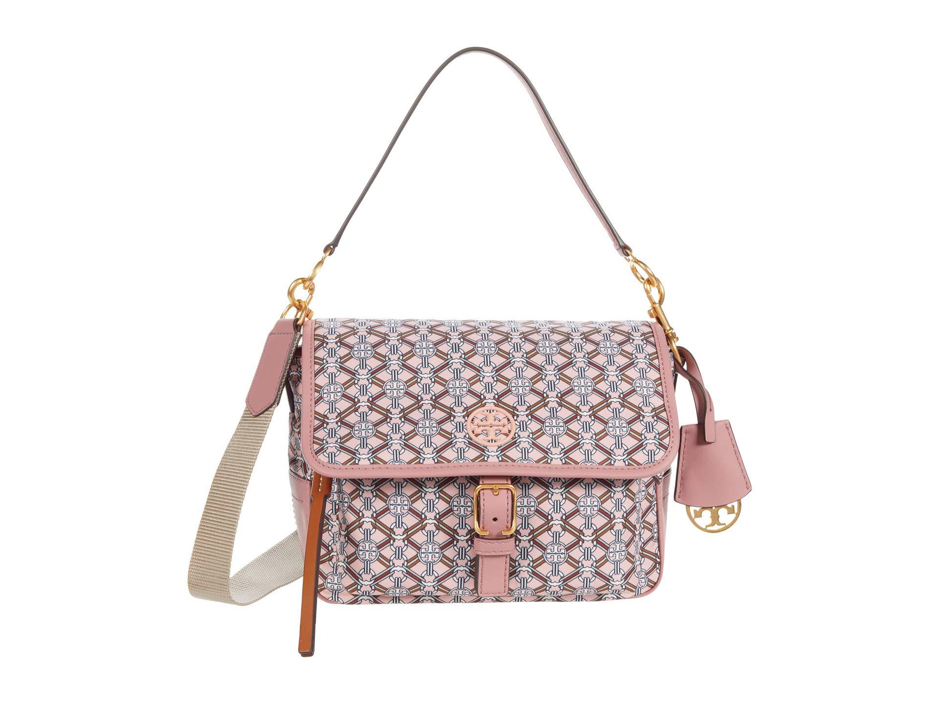 Tory Burch Synthetic Piper Printed Crossbody in Pink Lyst