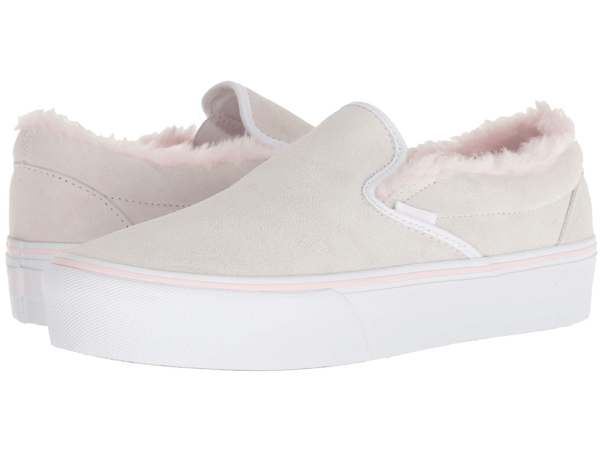 vans slip ons with fur inside