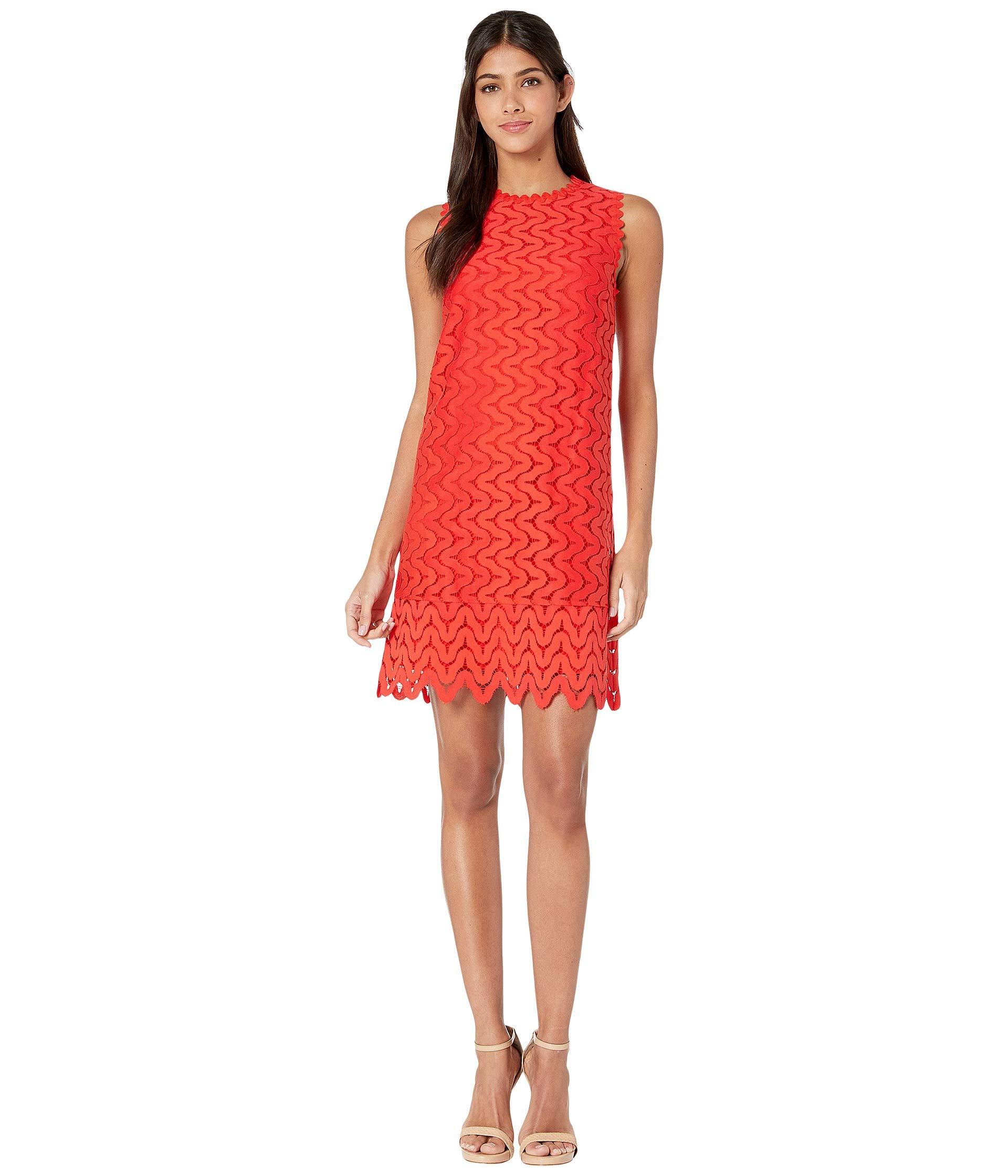 Kate Spade Sand Dune Lace Shift Dress in Red - Lyst