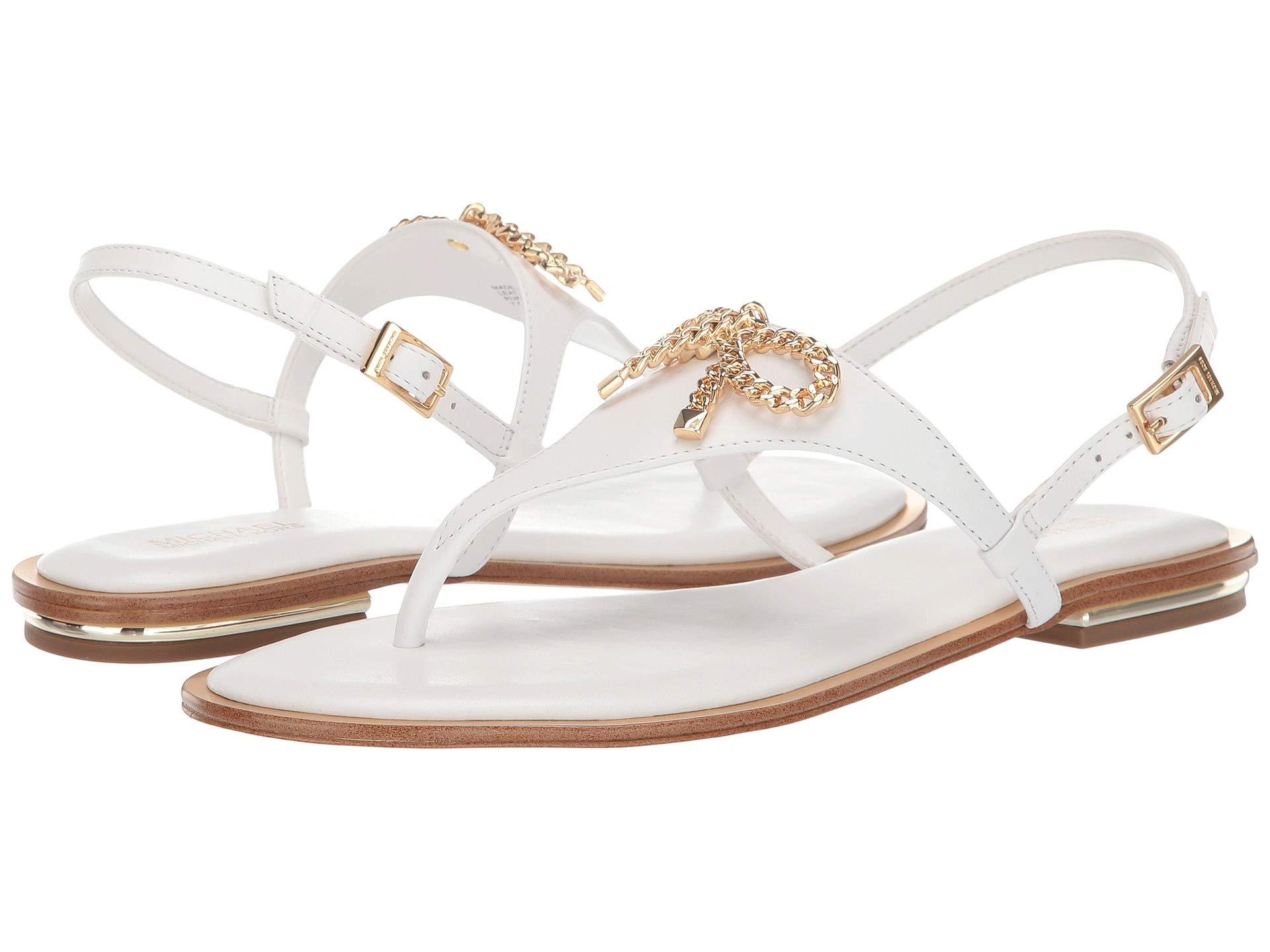 michael kors white flip flops