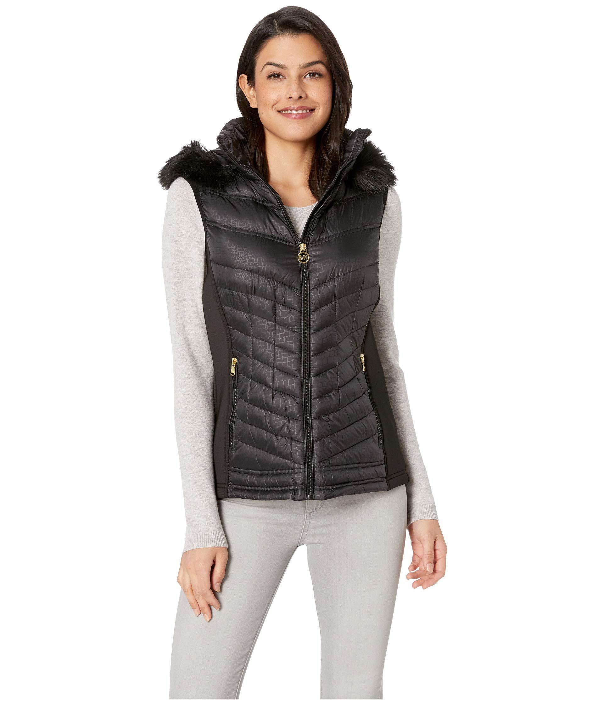 Download MICHAEL Michael Kors Synthetic Zip Front Knit And Down ...