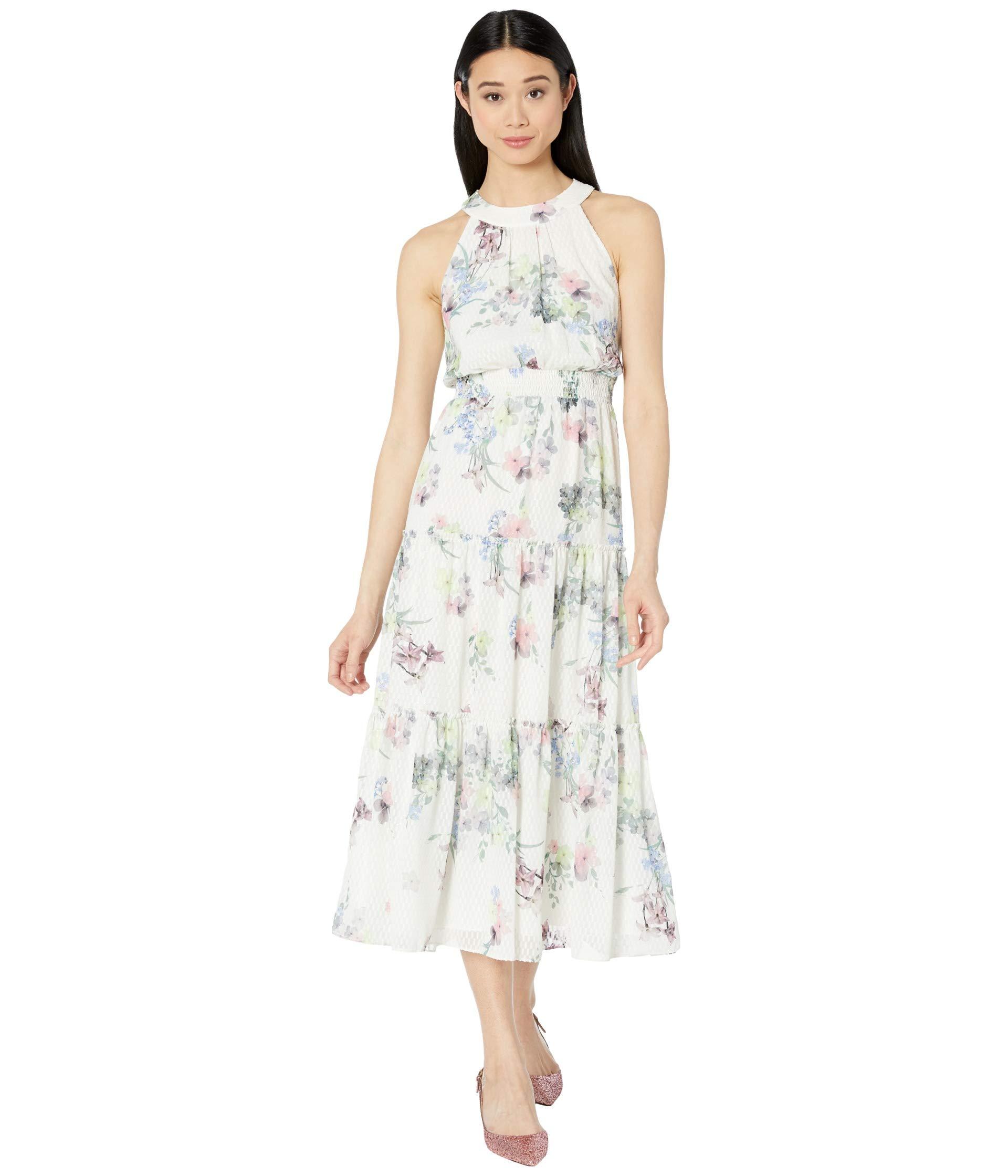 Ted Baker Synthetic Kahlay Pergola Tiered Midi Dress in White - Lyst