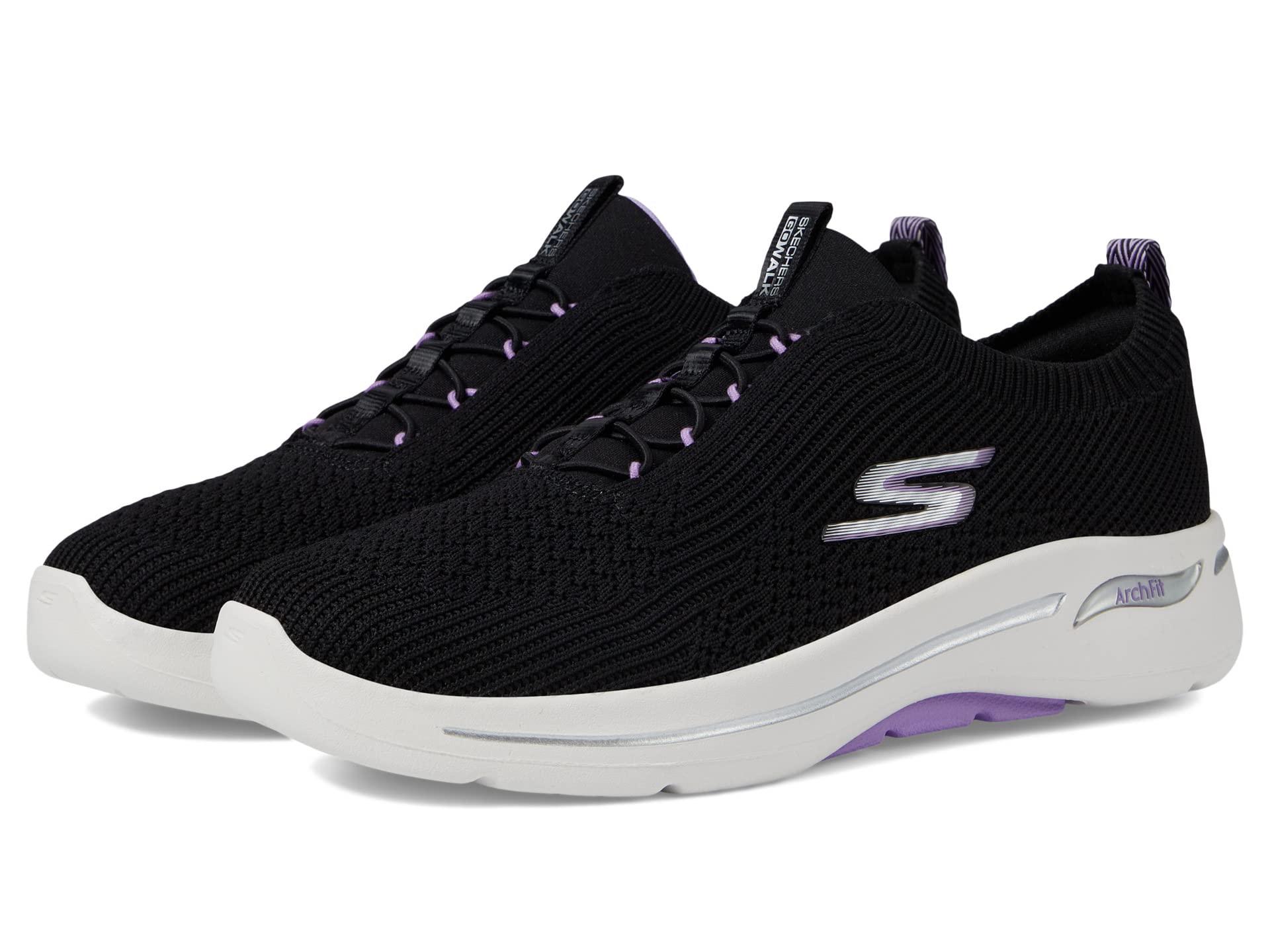Skechers Go Walk Arch Fit Crystal Waves in Black Lyst