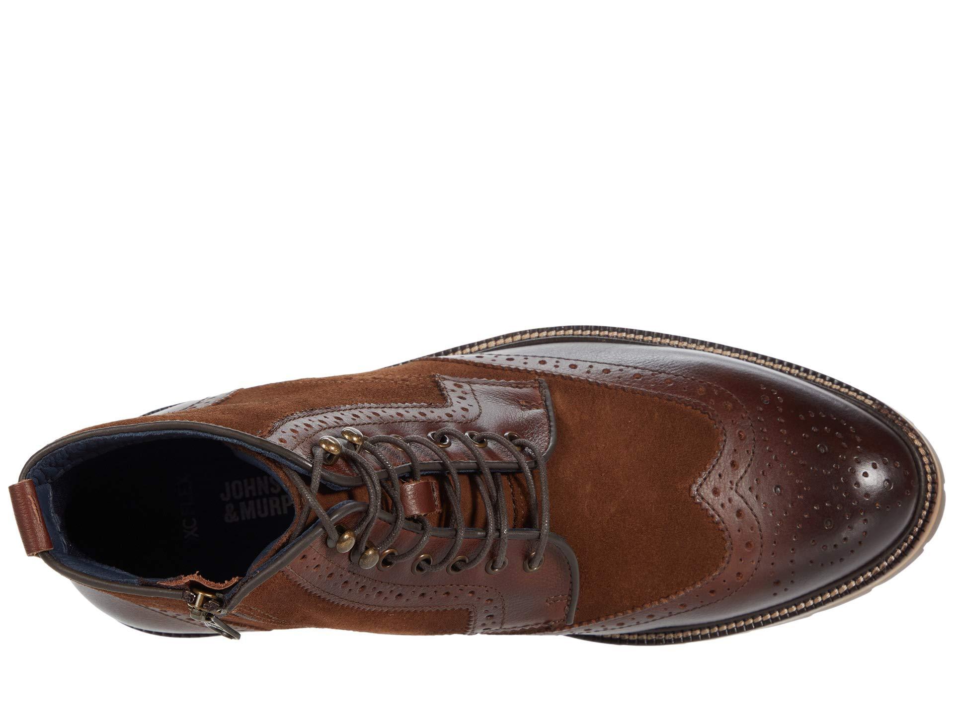 johnston & murphy cody wing tip zip boot