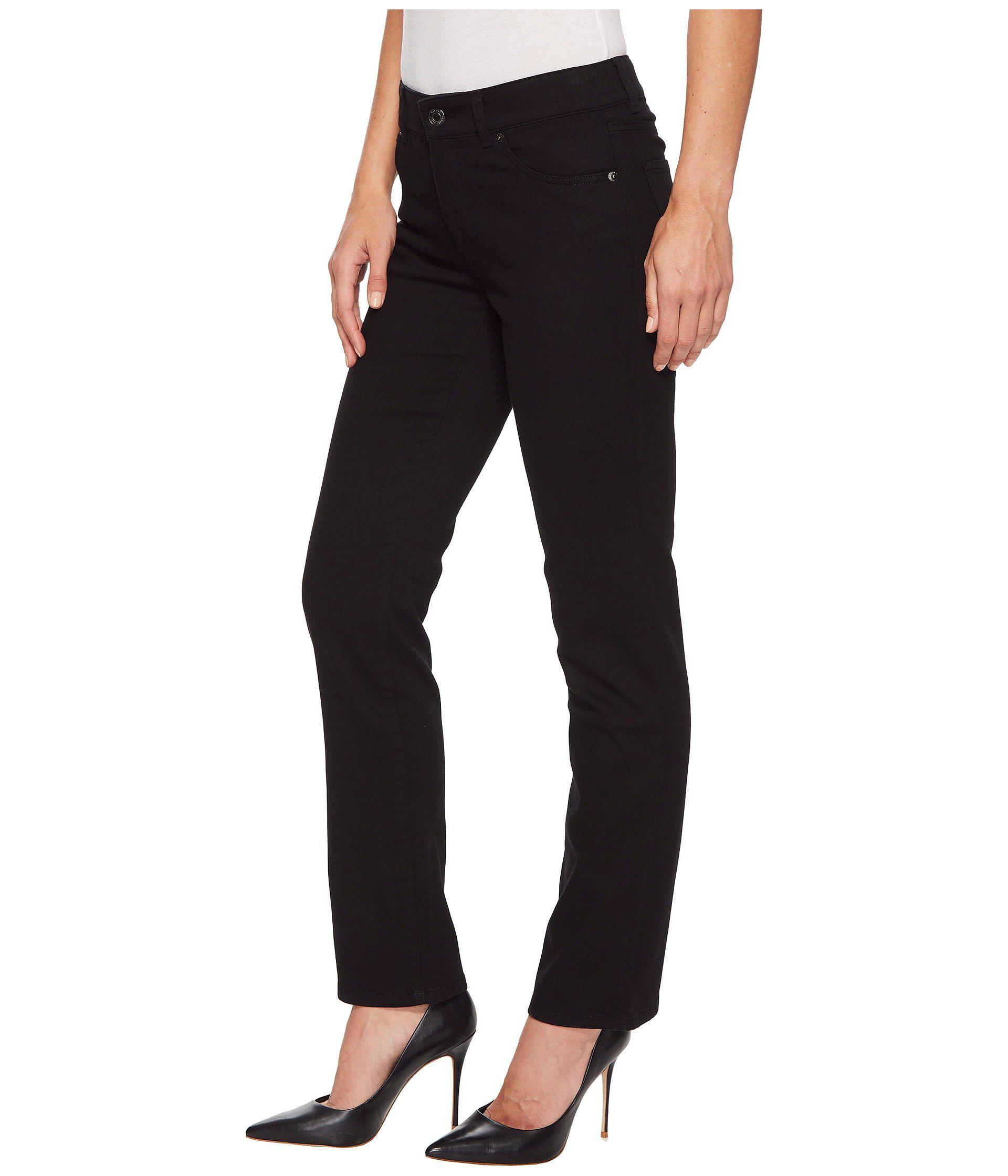 Lauren by Ralph Lauren Denim Premier Straight Jeans in Black - Lyst