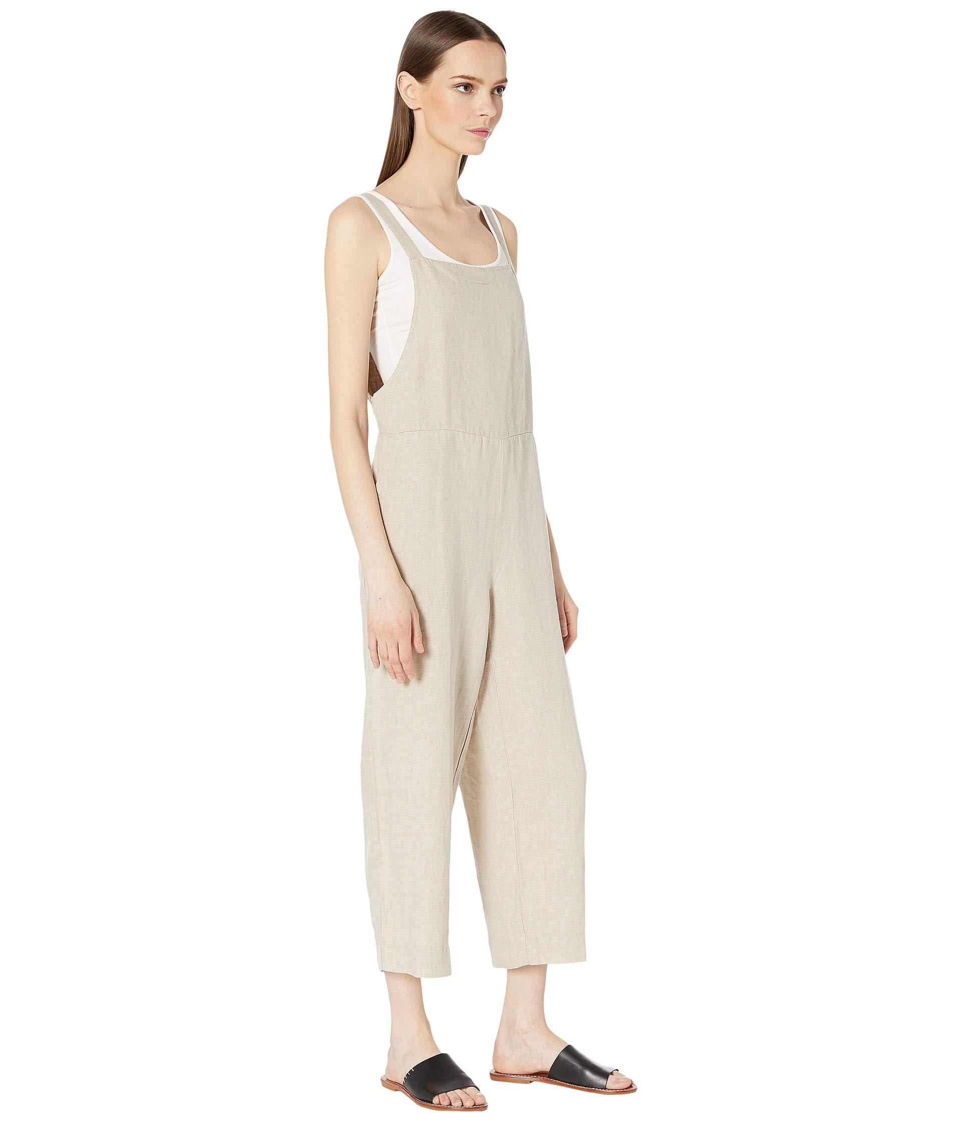 eileen fisher organic linen jumpsuit