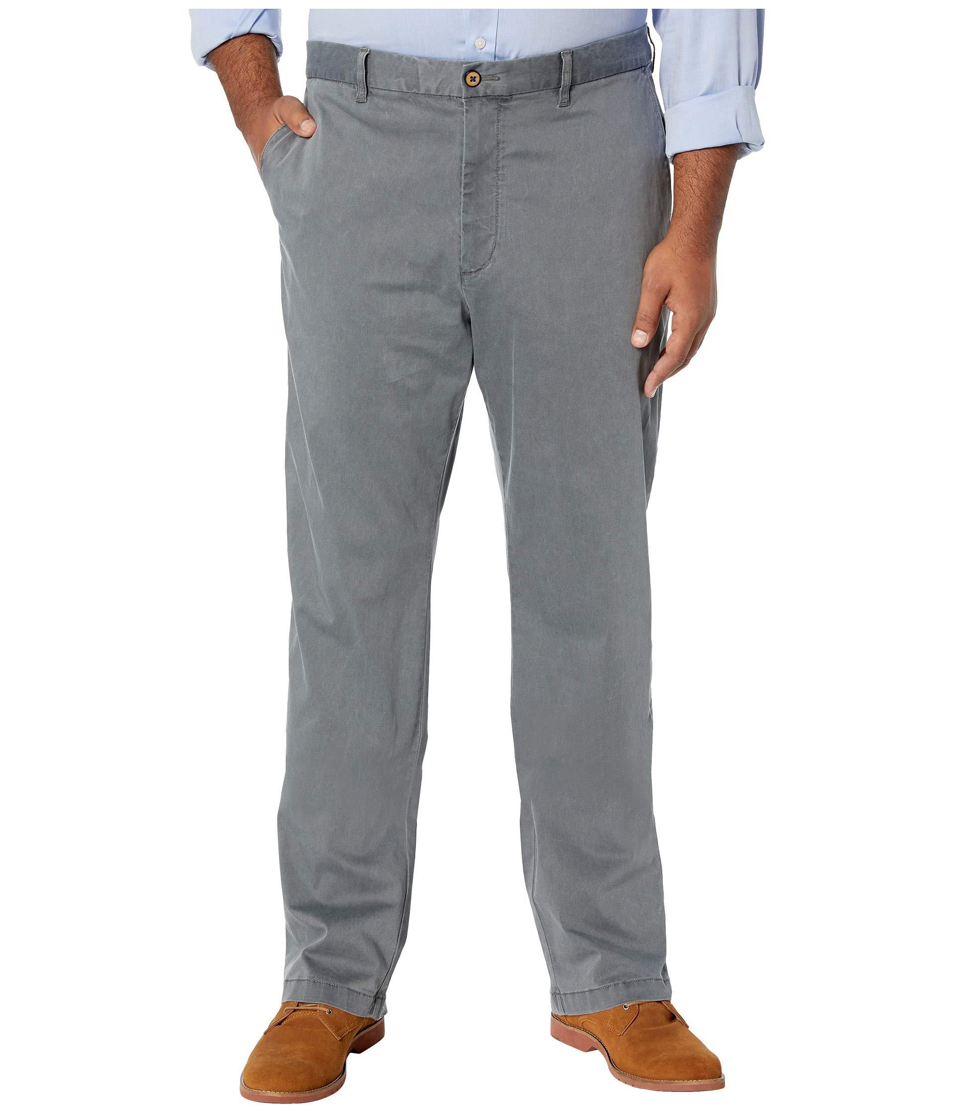 Tommy Bahama Cotton Big Tall Boracay Flat Front Pants in Gray for Men