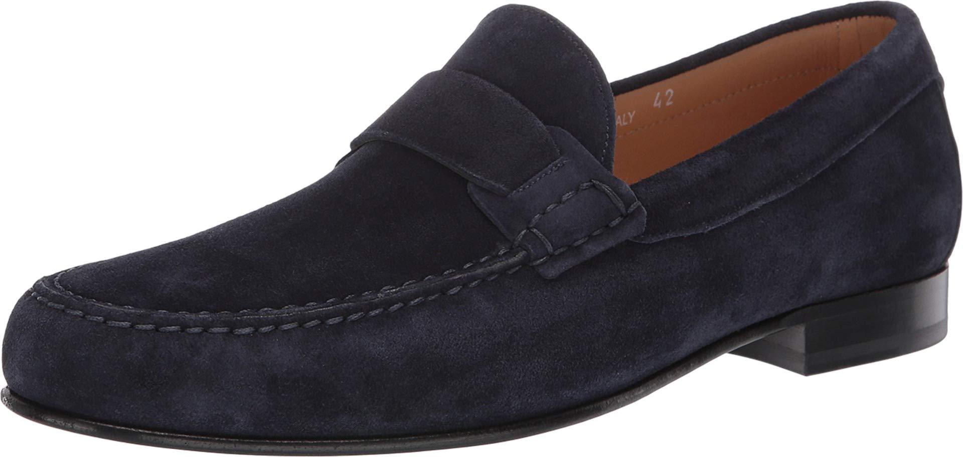 Canali Suede Moccasin Toe Loafer in Navy Suede (Blue) for Men - Lyst