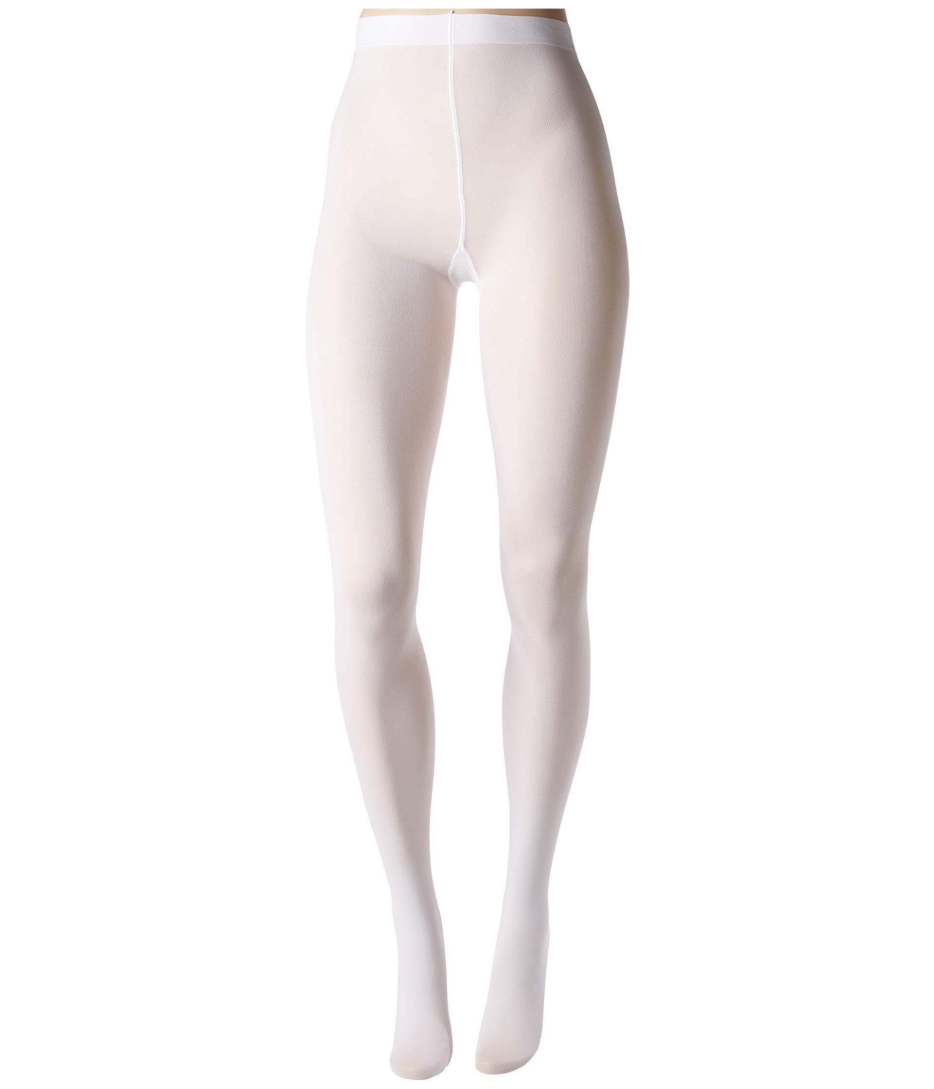 Hue Synthetic Opaque Tights in White Lyst