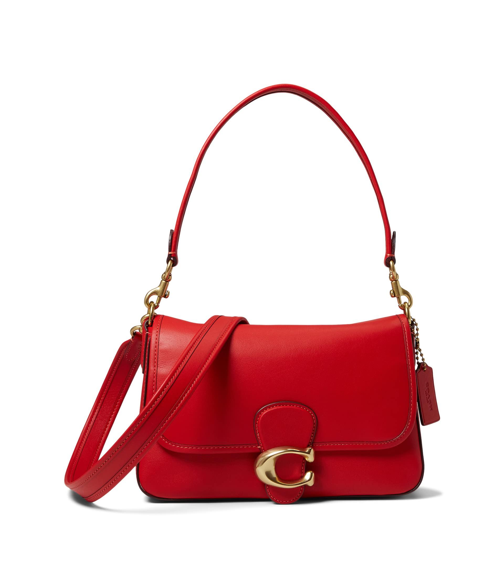 COACH Soft Calf Leather Tabby Shoulder Bag in Red | Lyst