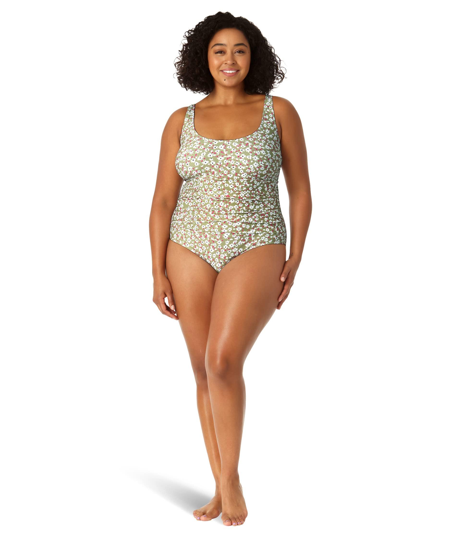 Anne Cole Plus Size Scoop Neck Shirred Bra Back One piece Lyst