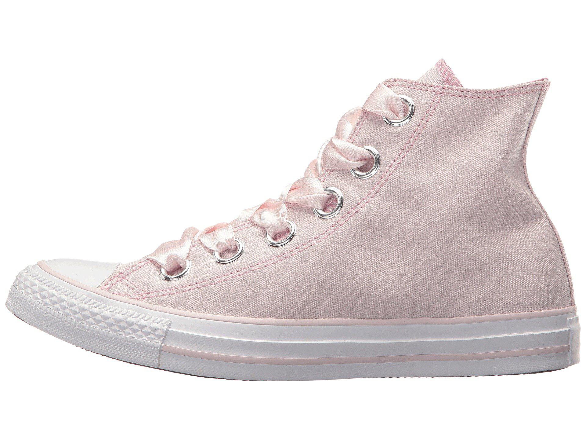Converse Chuck Taylor® All Star Pastel Canvas Big Eyelet Hi in Pink | Lyst