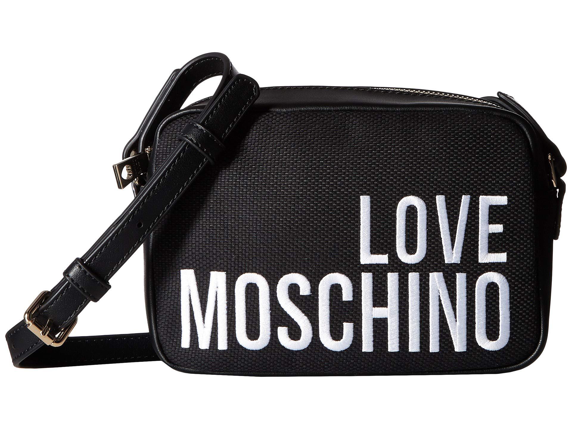 love moschino canvas cross body bag