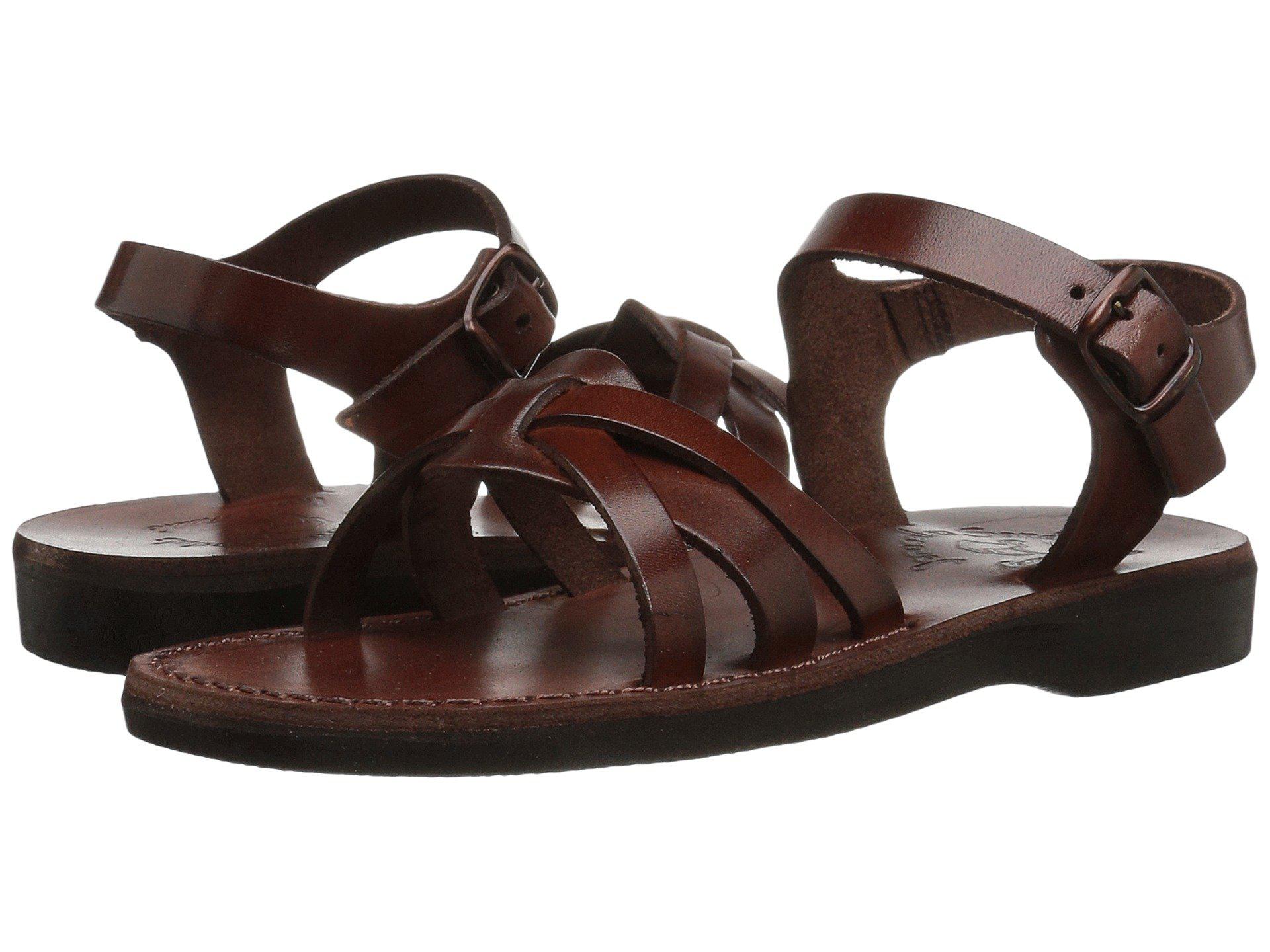 Jerusalem Sandals Leather Miriam Womens in Brown Lyst