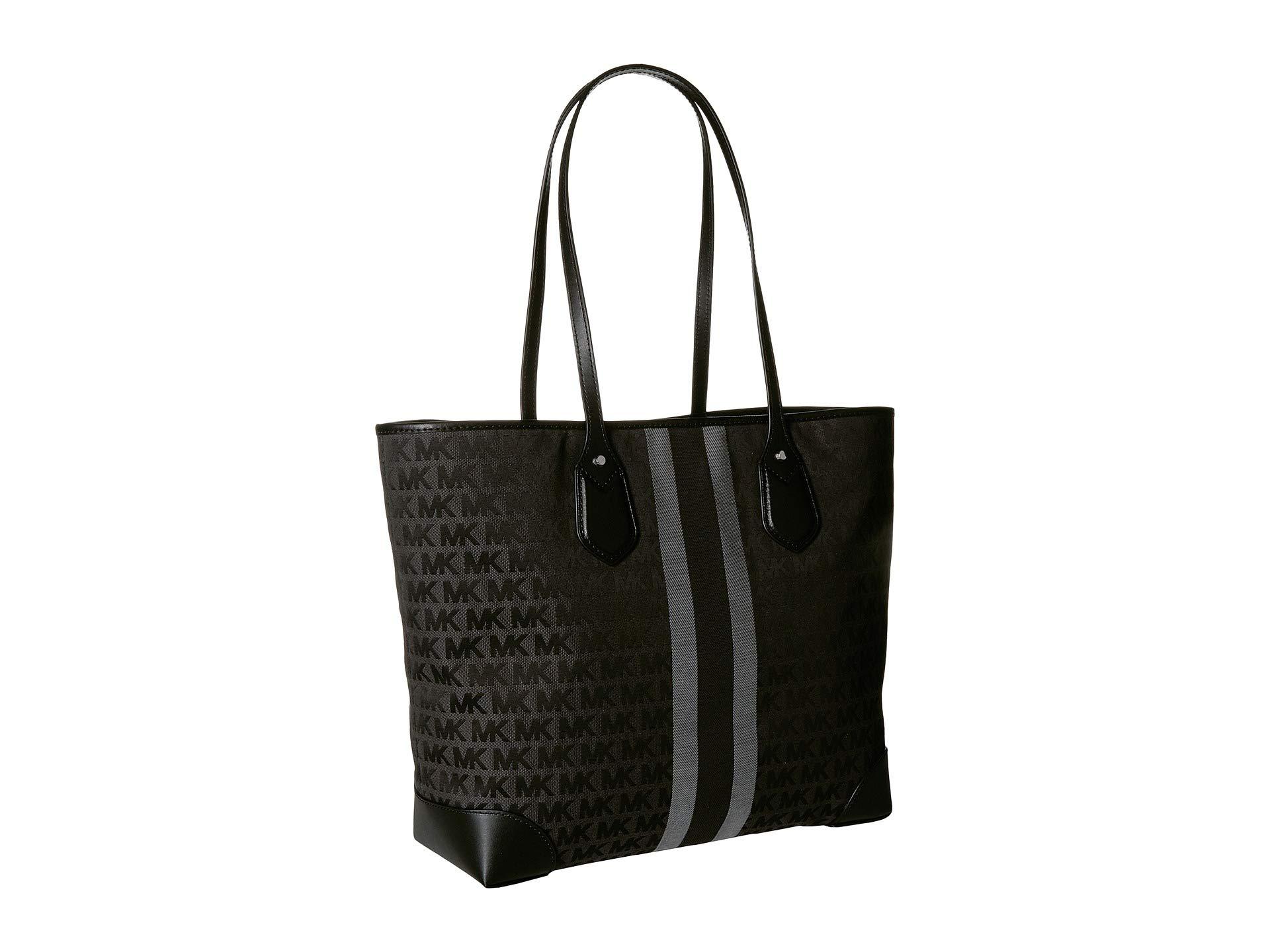 MICHAEL Michael Kors Cotton Eva Large Tote in Black Lyst