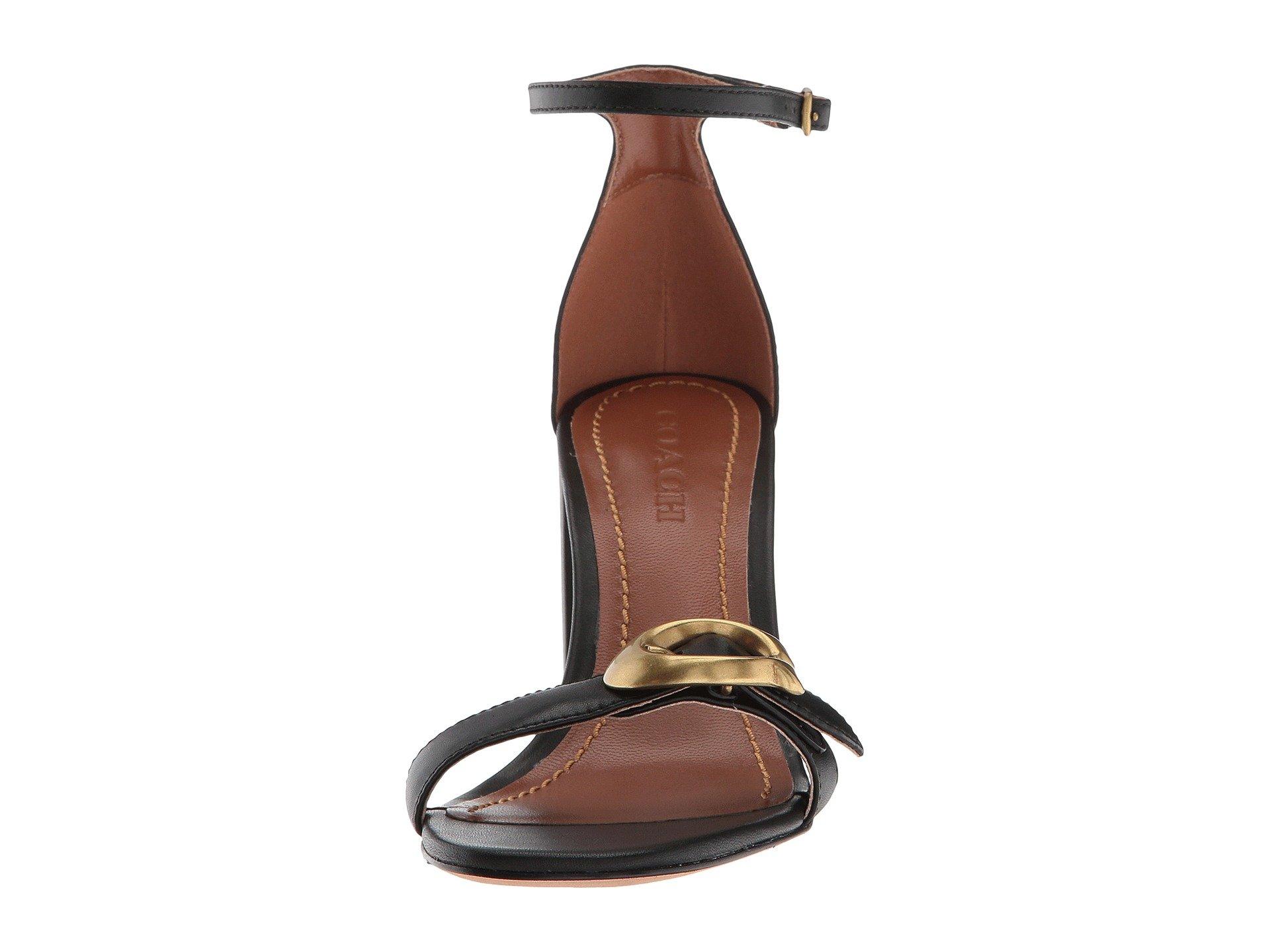 coach maya signature buckle dress sandals