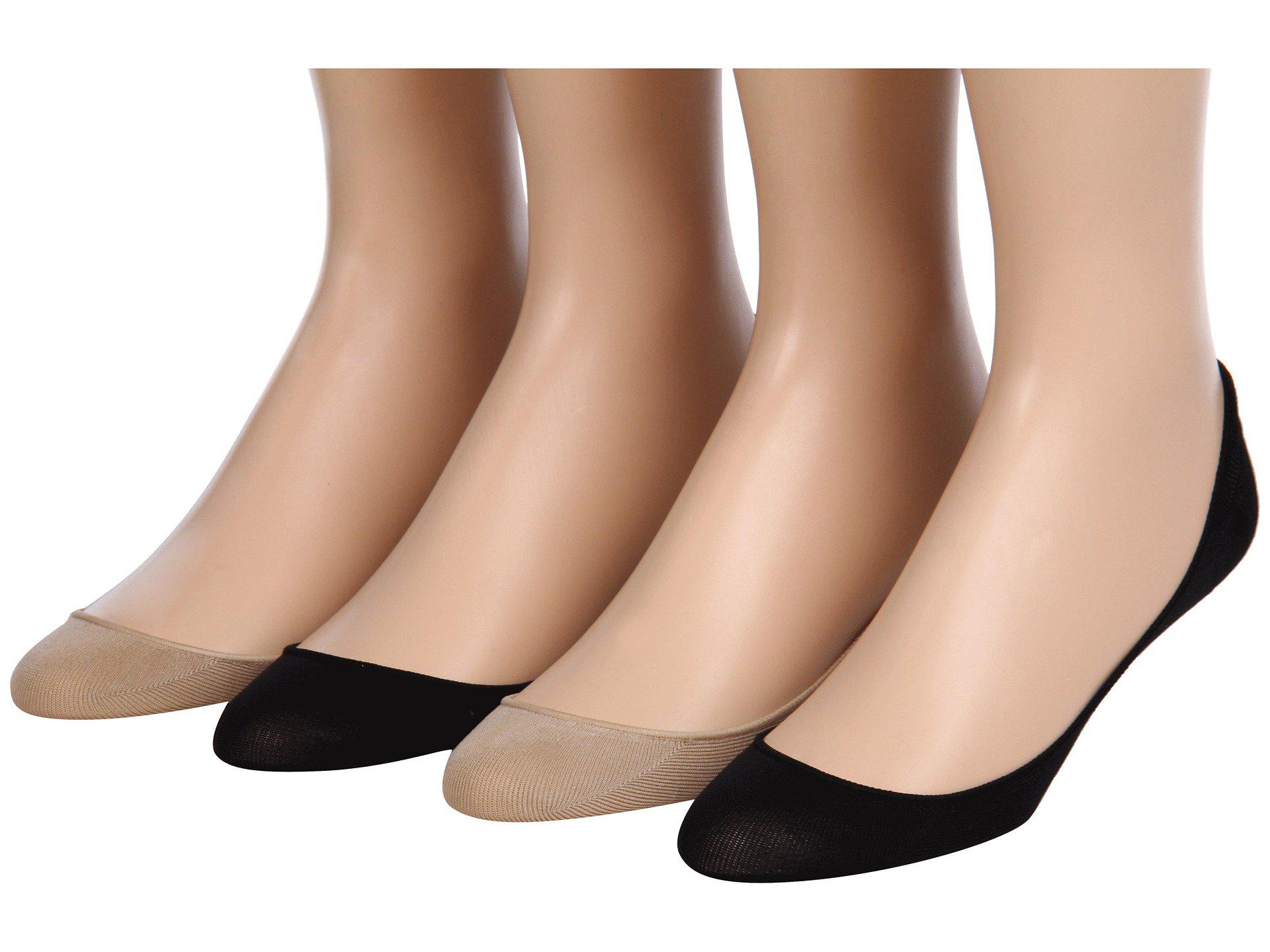 Hue Womens 2 Pair Pack Ultra Low Cut No Show Liner Sock,