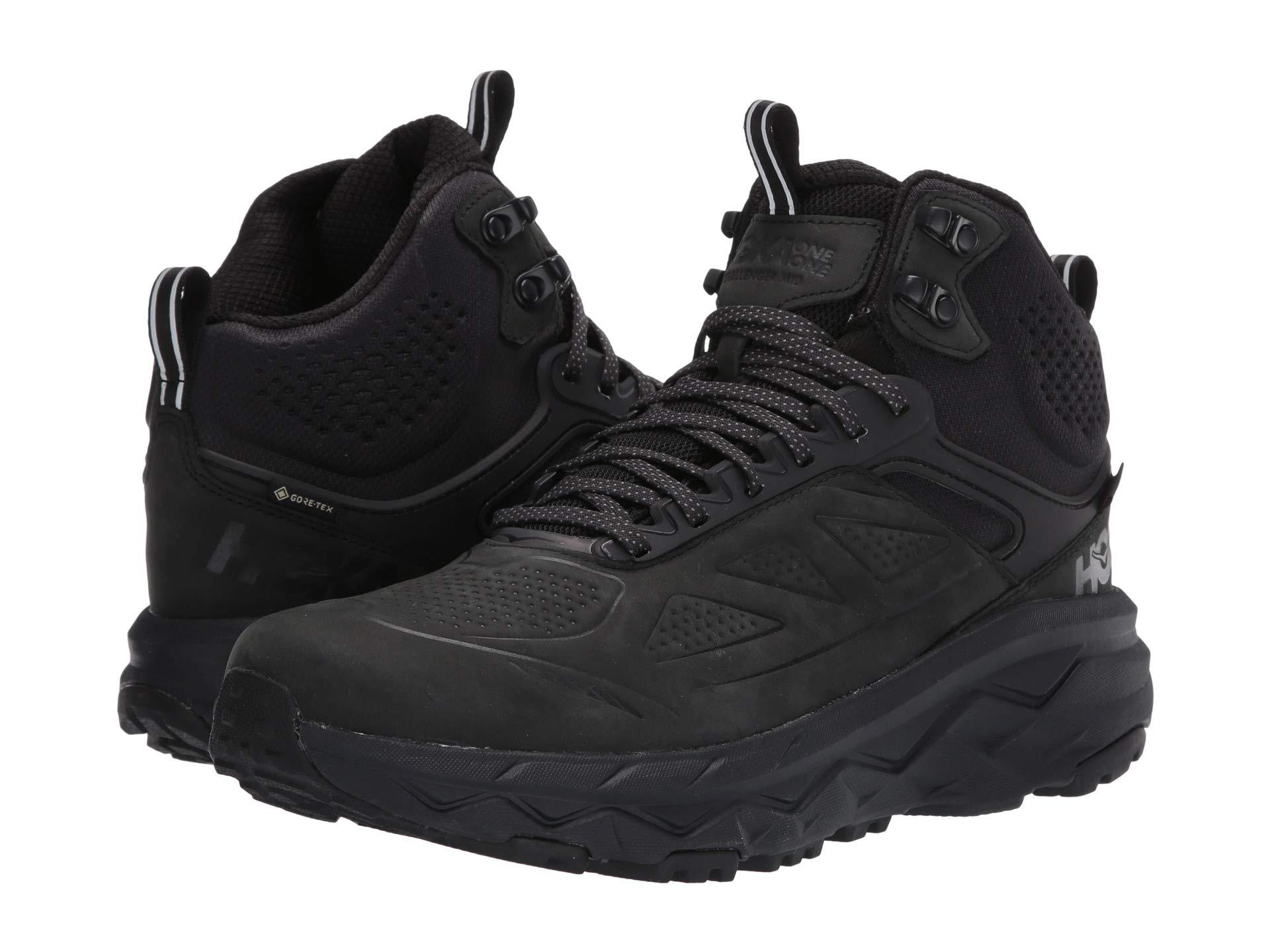 Hoka One One Leather Challenger Mid Gore-tex in Black for Men - Lyst