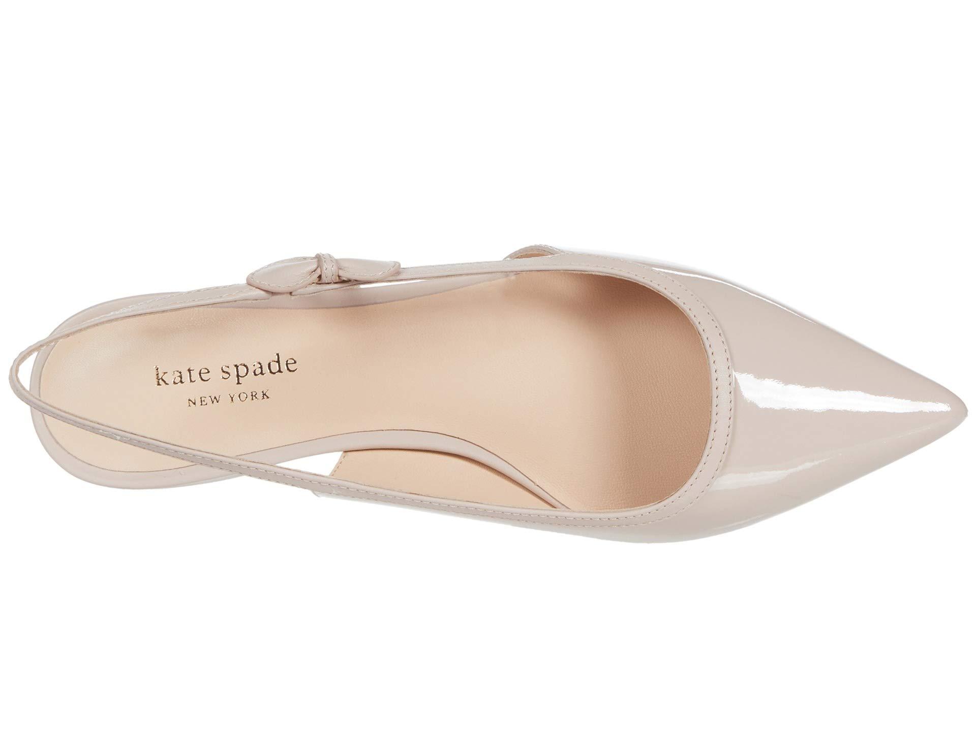Kate Spade Mae Bow Flats in Natural | Lyst