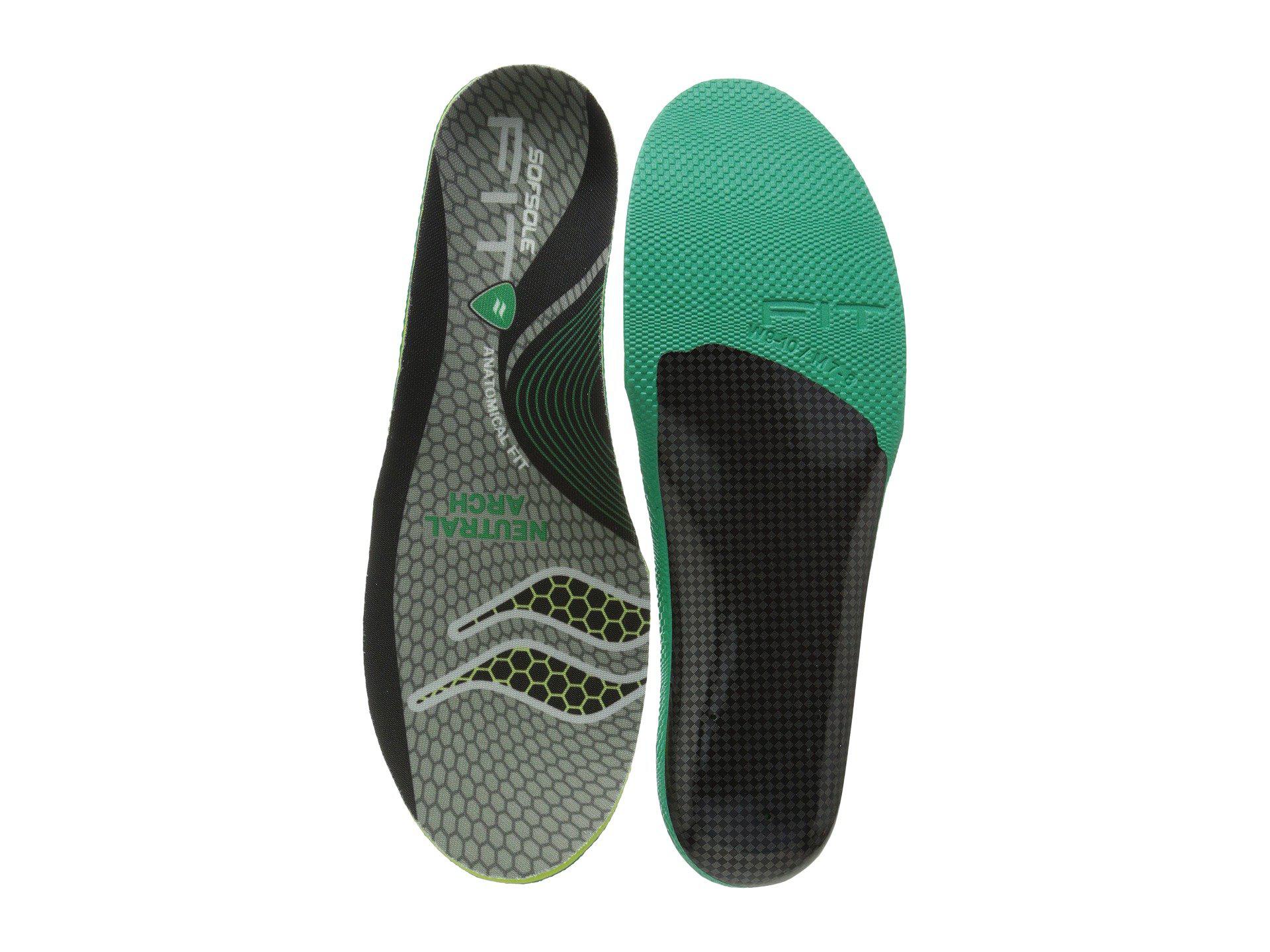 Sof Sole Fit Series Neutral Arch Insole (black/green