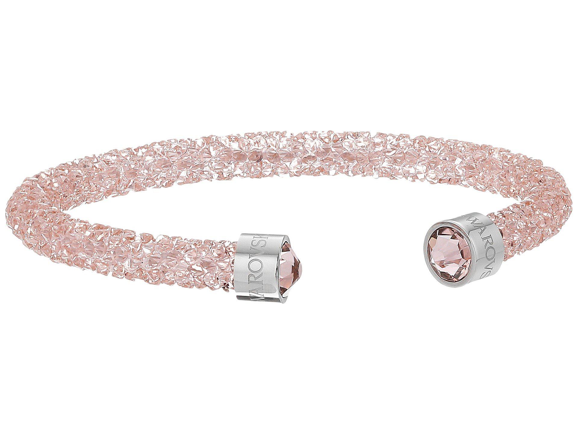 Swarovski Crystaldust Cuff Bracelet in Light Pink (Pink) | Lyst