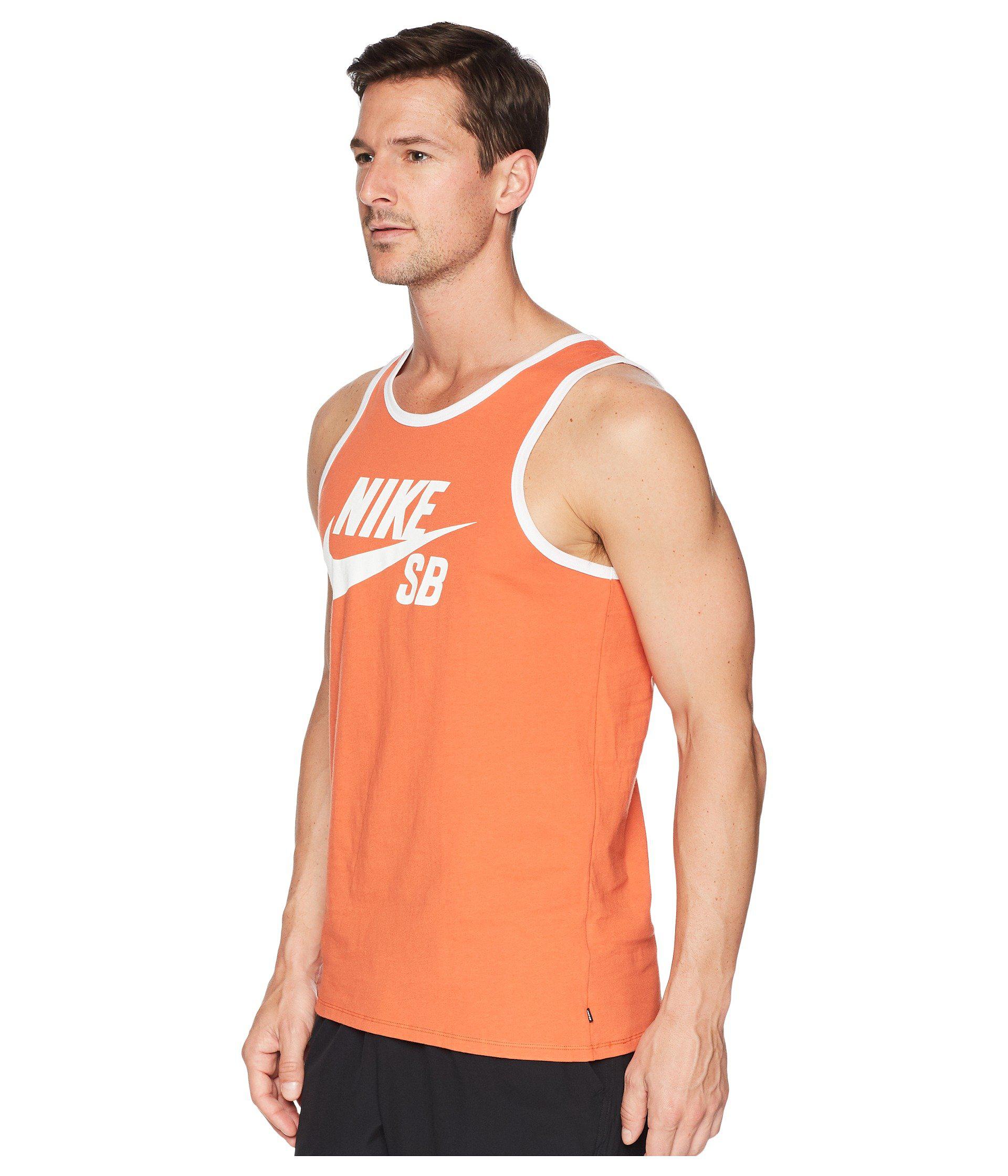 Nike Sb Tank Top Ringer (white/black) Men's Sleeveless in Orange for Men |  Lyst