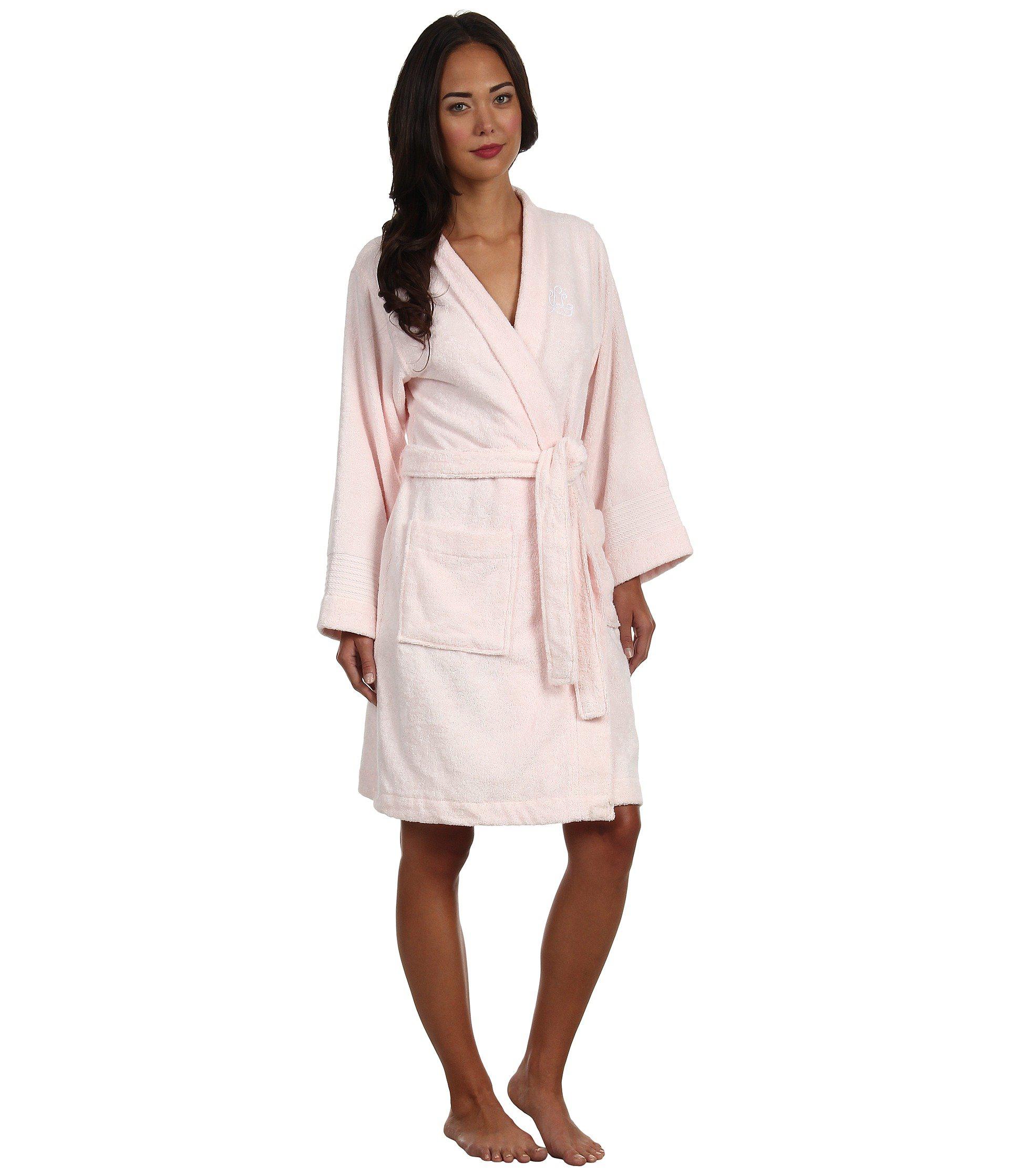 Download Lauren by Ralph Lauren Cotton Greenwich Woven Terry Robe ...