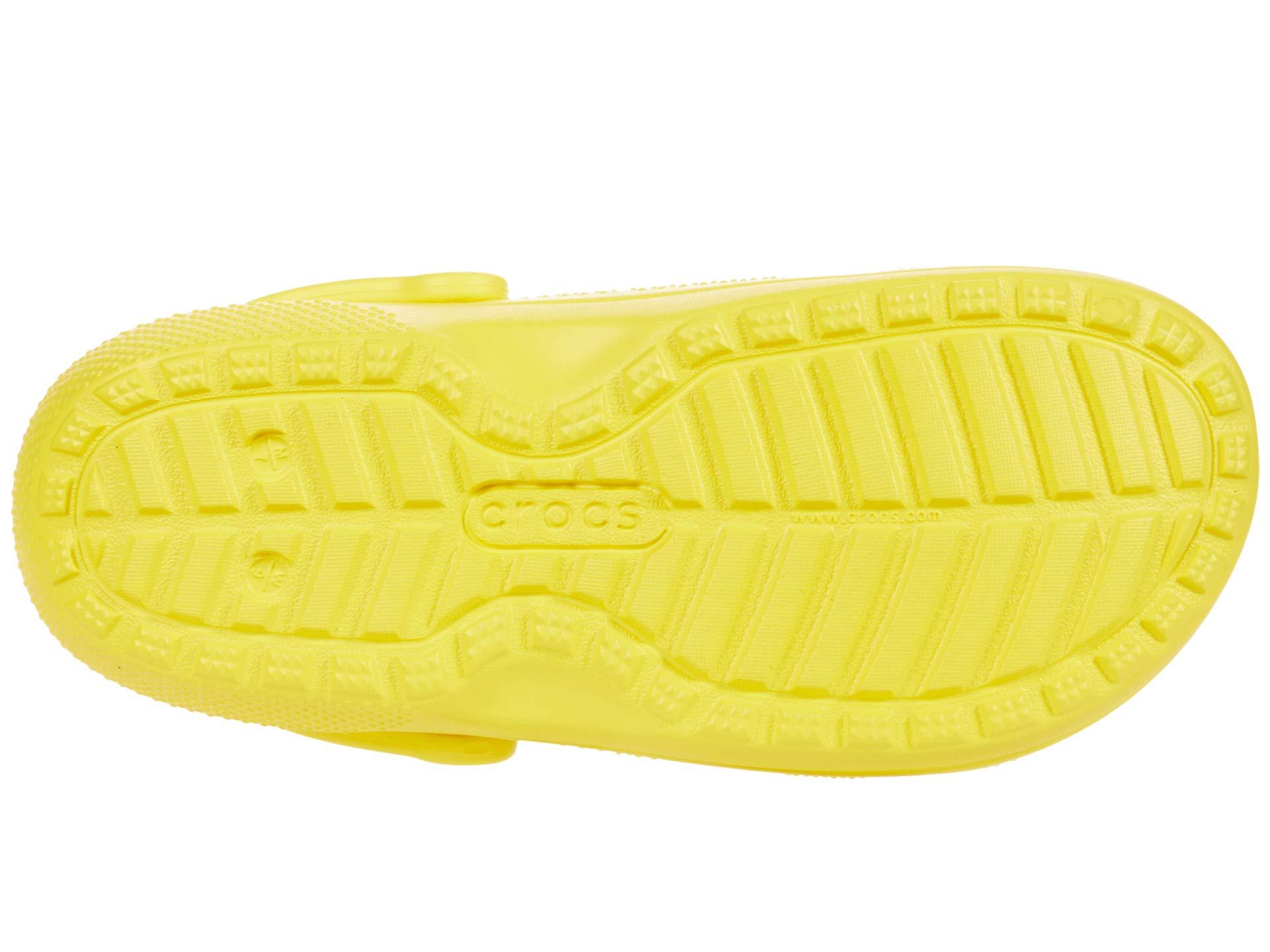 crocs with fur yellow