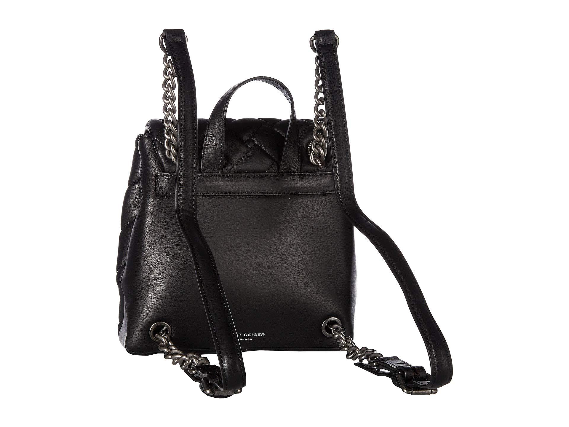 Kurt Geiger Leather Kensington Small Backpack in Black Lyst