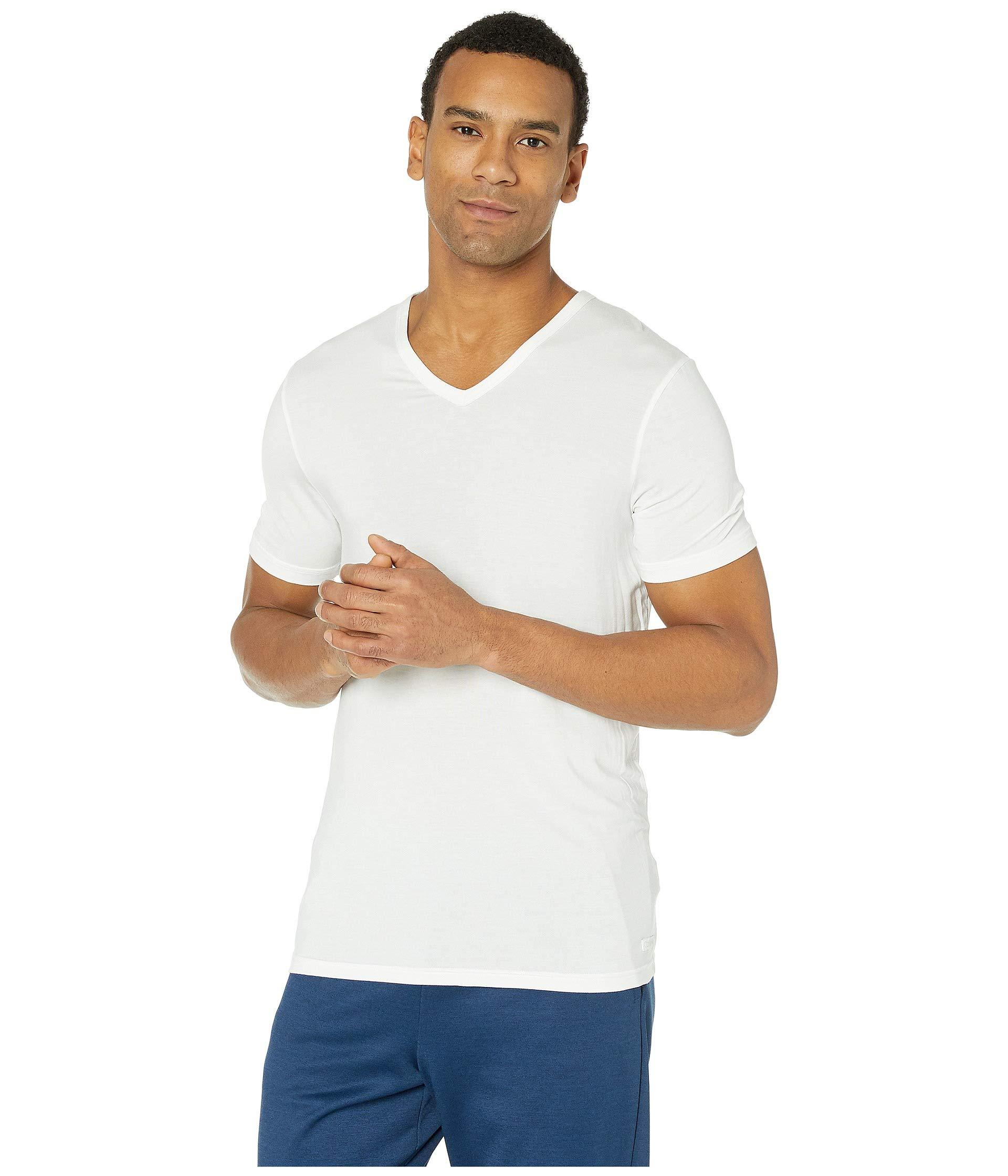 Calvin Klein Synthetic Ultra Soft Modal Short Sleeve V-neck T-shirt in ...