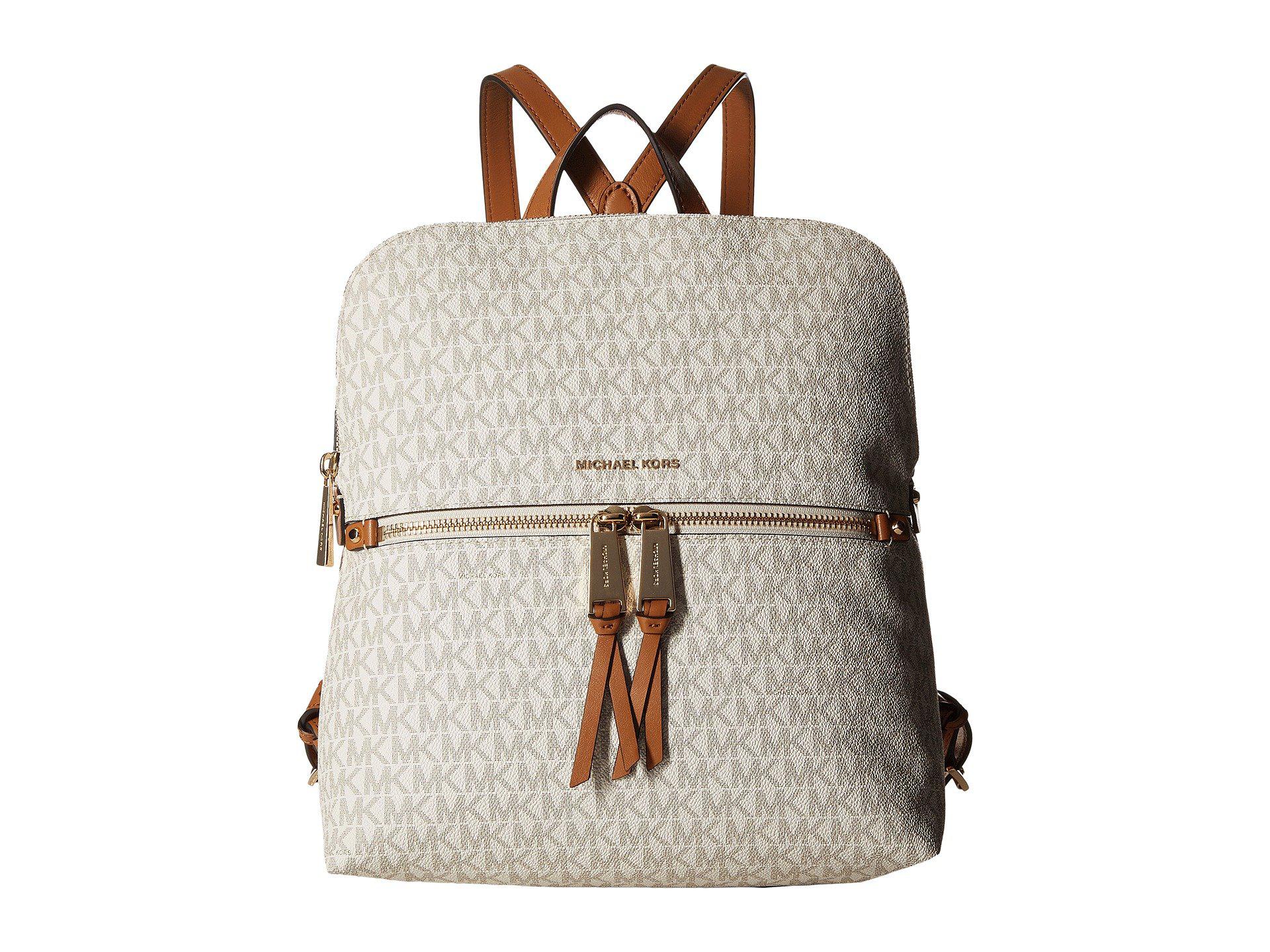 rhea slim zip backpack