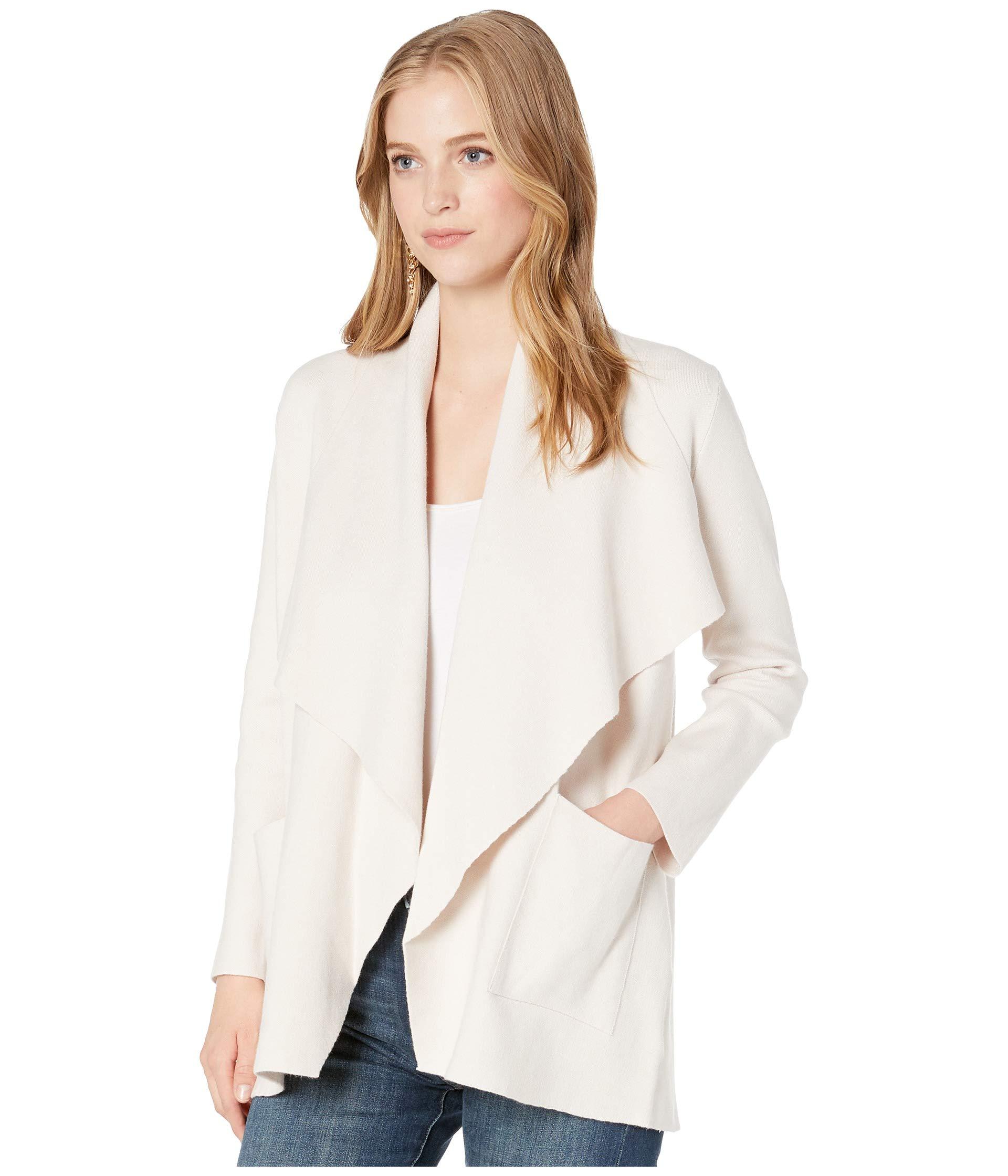 cupcakes and cashmere Womens Deva Drape Front Soft Lamb Leather Jacket
