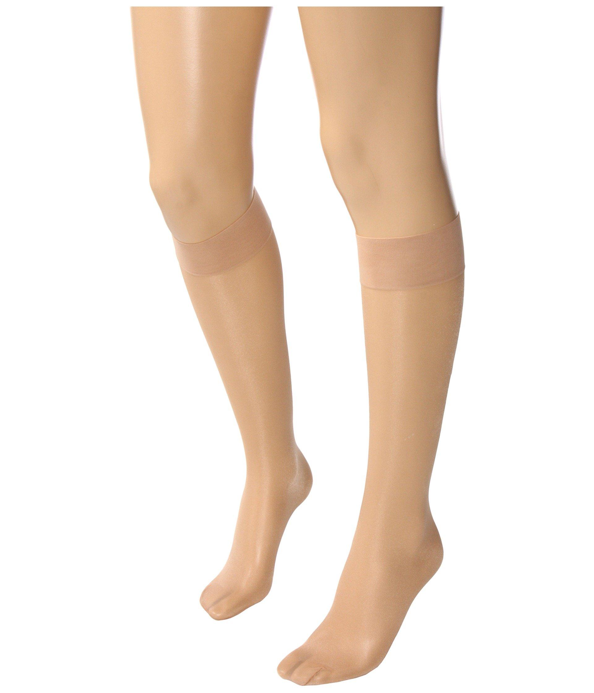 Wolford Satin Touch 20 Knee-highs in Khaki (Natural) - Lyst