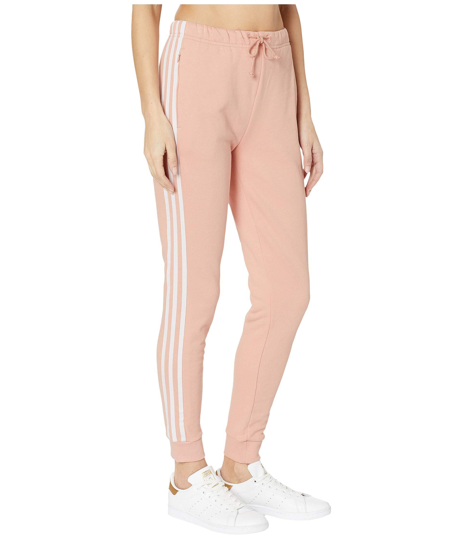 adidas dust pink track pants