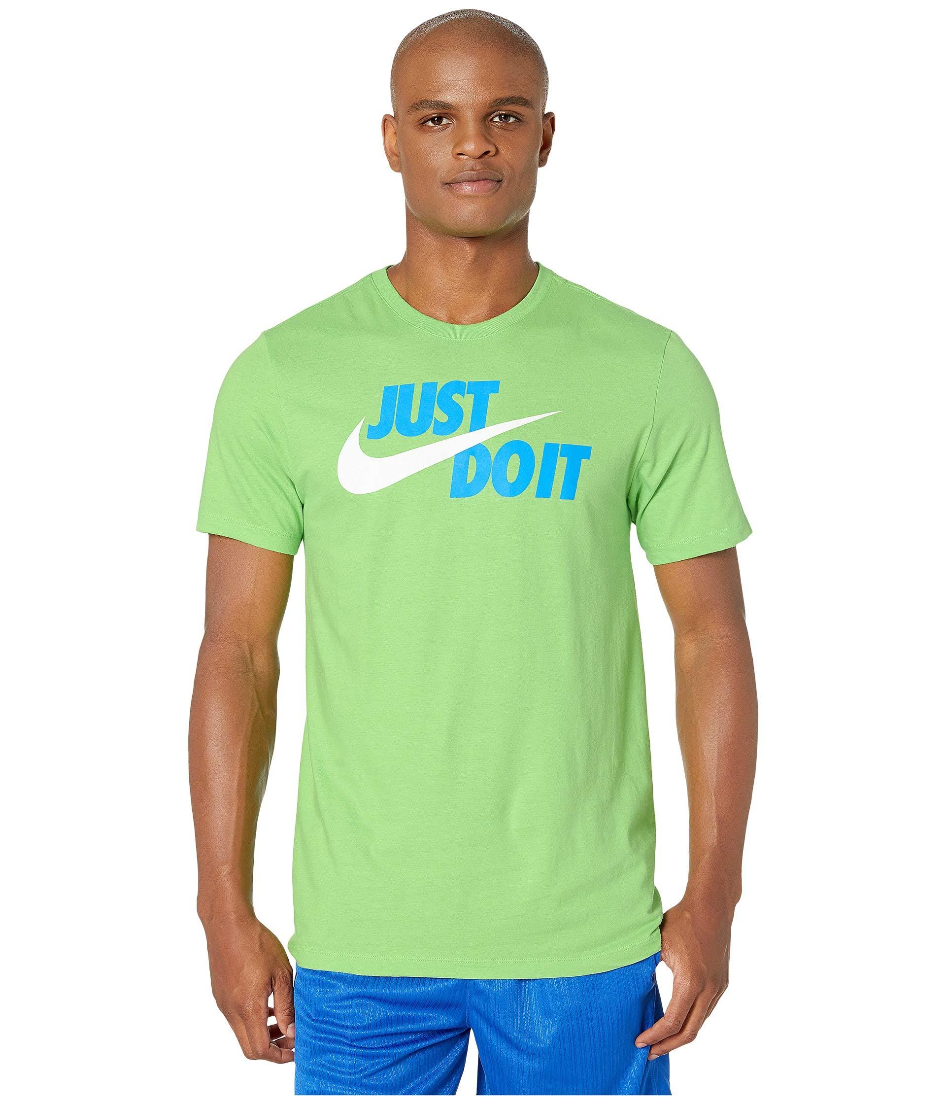 Nike Cotton Nsw Just Do It Swoosh Tee in Green for Men - Lyst