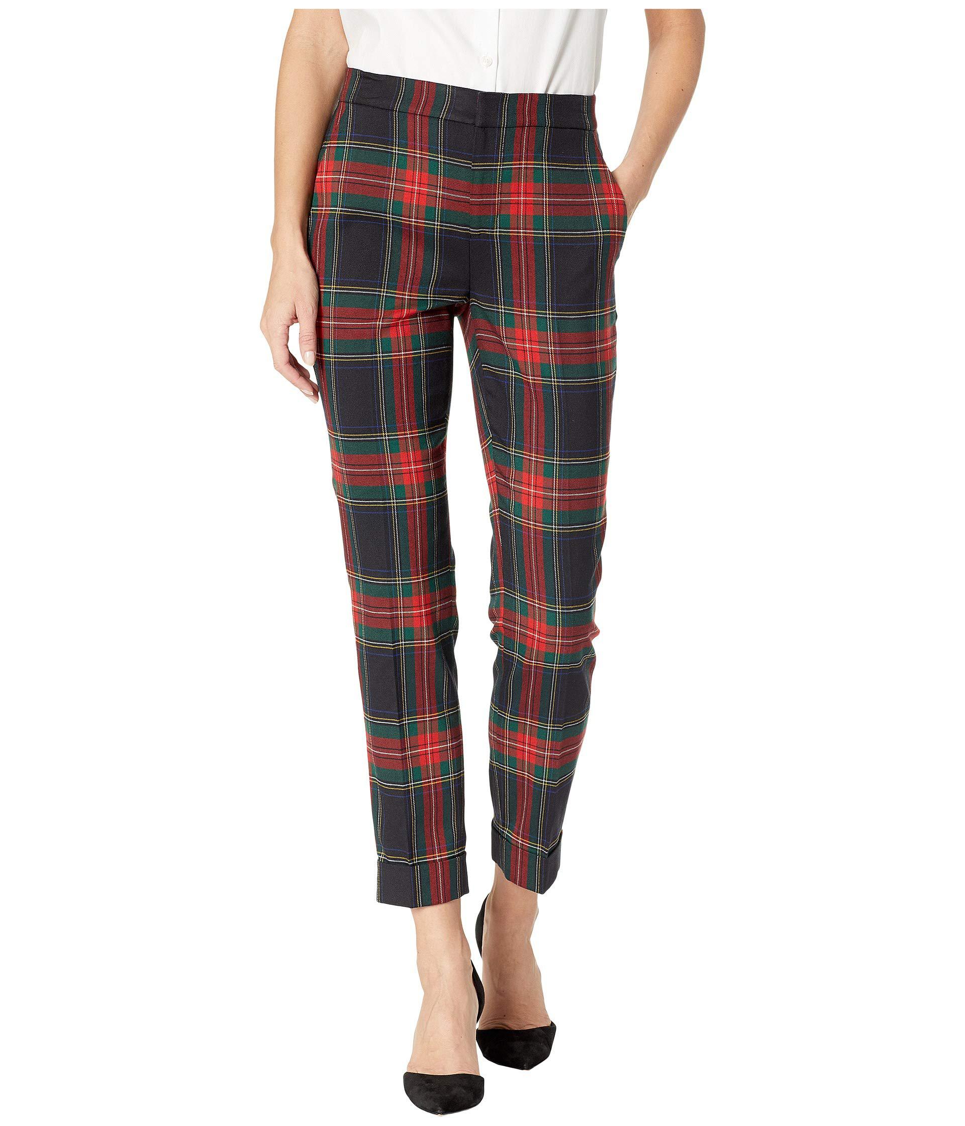 lauren ralph lauren tartan skinny crop pants