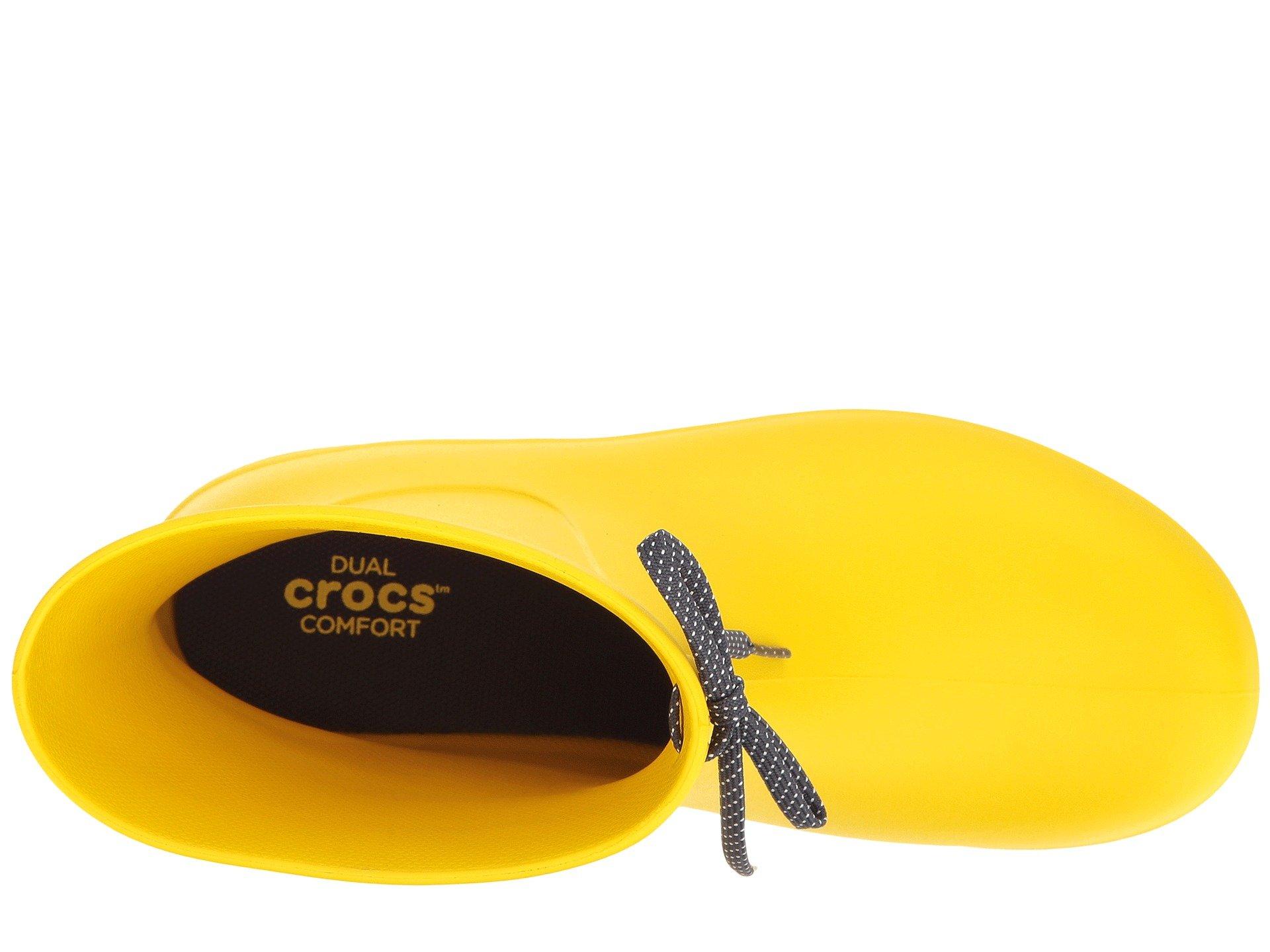 Crocs™ Freesail Shorty Rain Boot in Yellow | Lyst