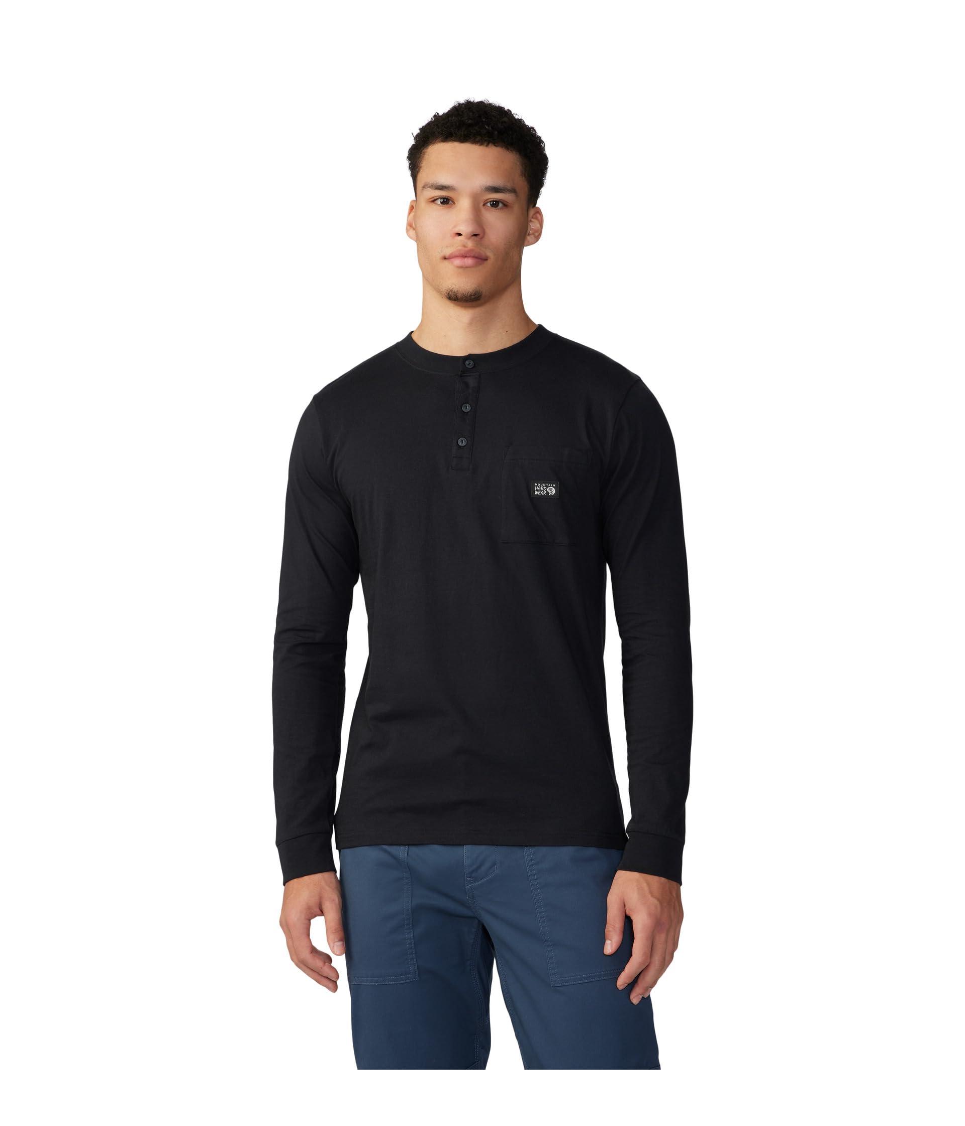 Mountain Hardwear Cotton Ridge Long Sleeve Henley in Black for Men