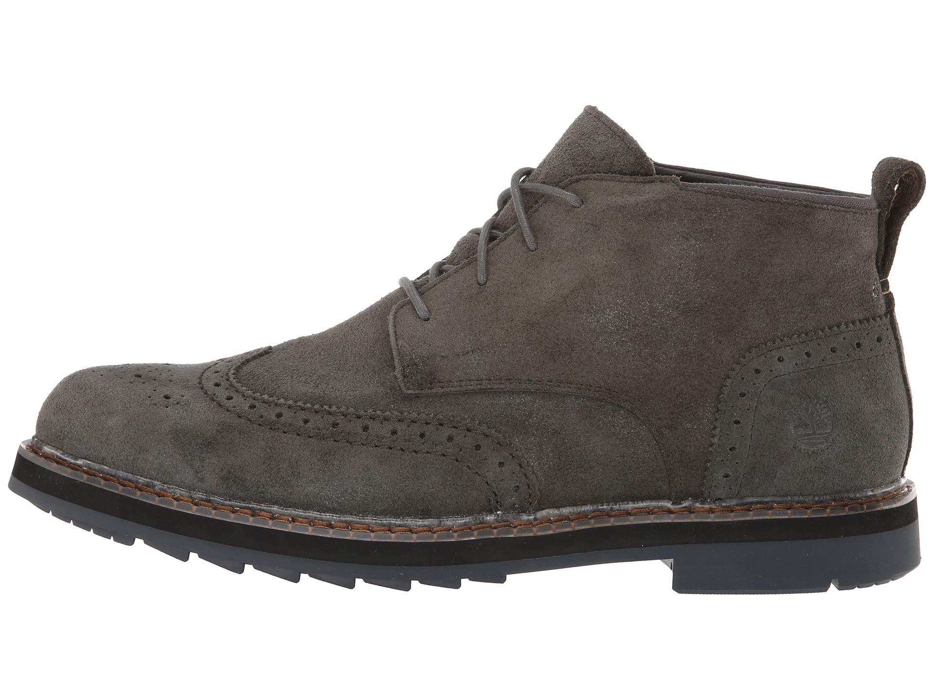 Timberland Leather Squall Canyon Wingtip Waterproof Chukka (dark Green Suede) Lace-up Boots for