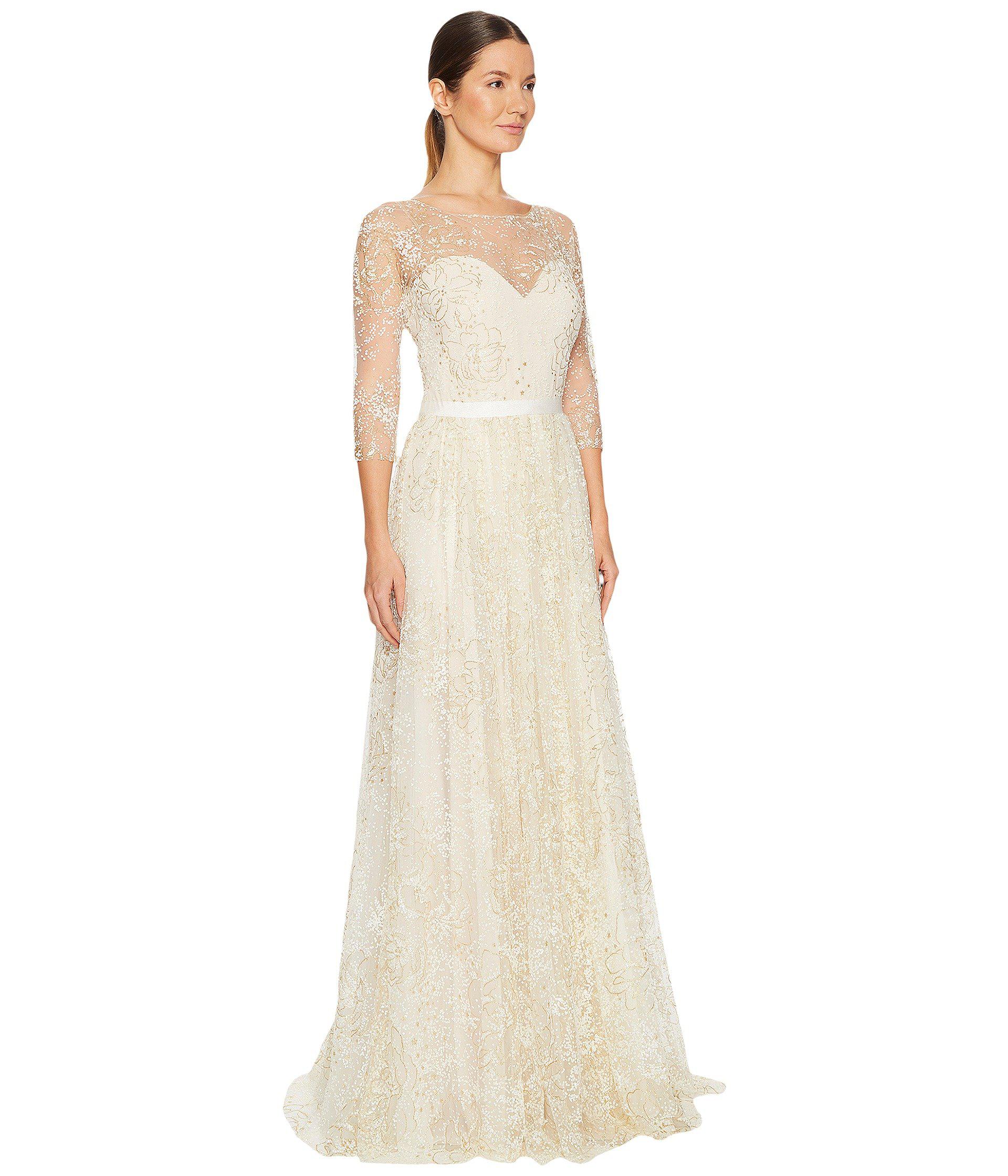 marchesa notte glitter tulle gown