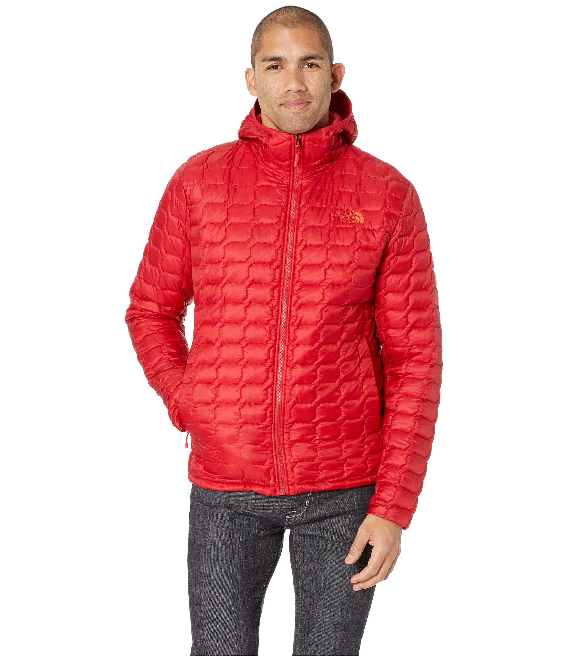 north face thermoball hoodie red