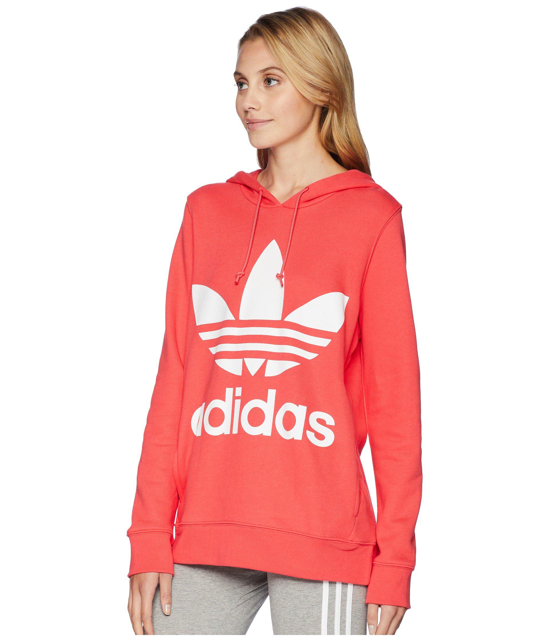adidas trefoil hoodie core pink